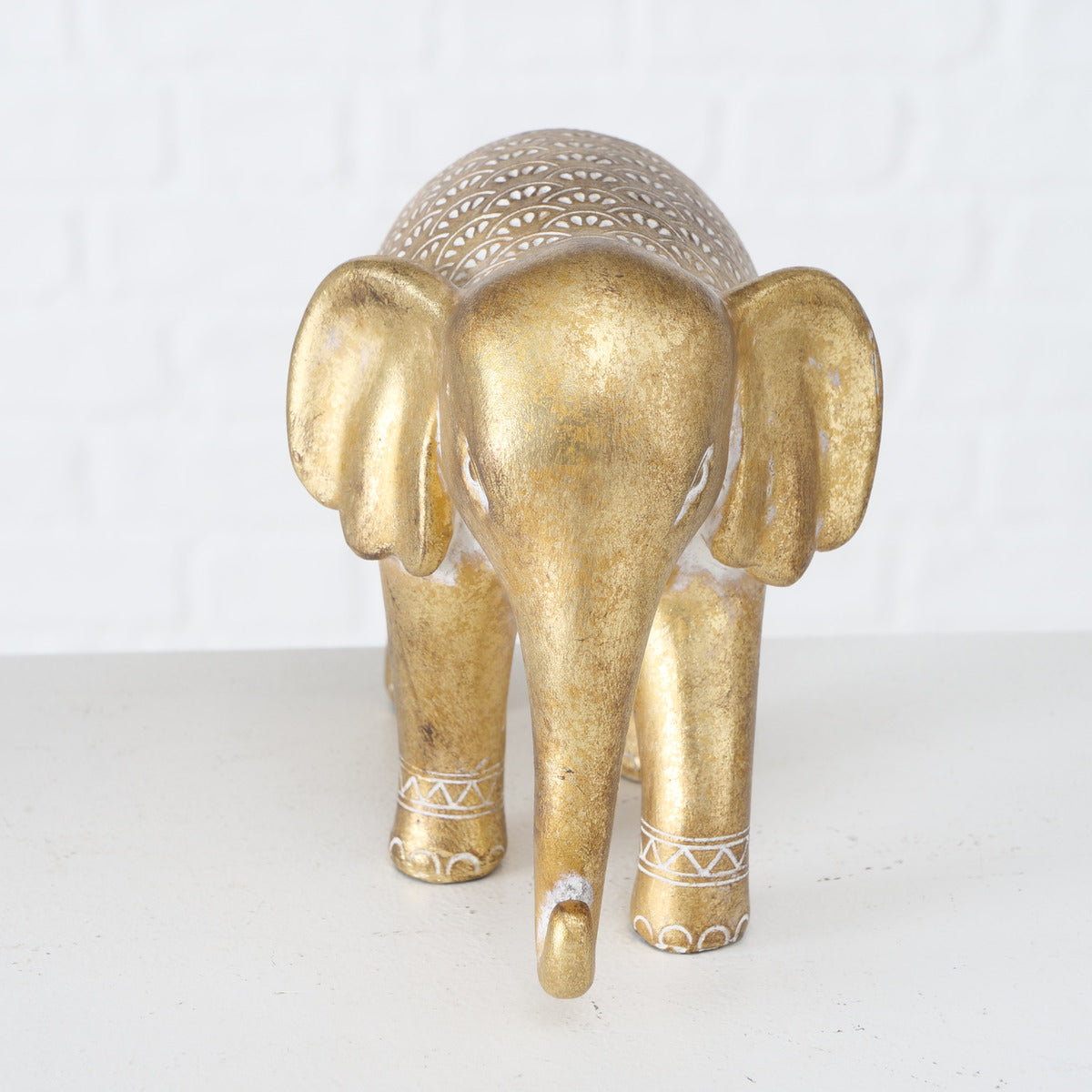 Gold Indian Elephant Figurine B