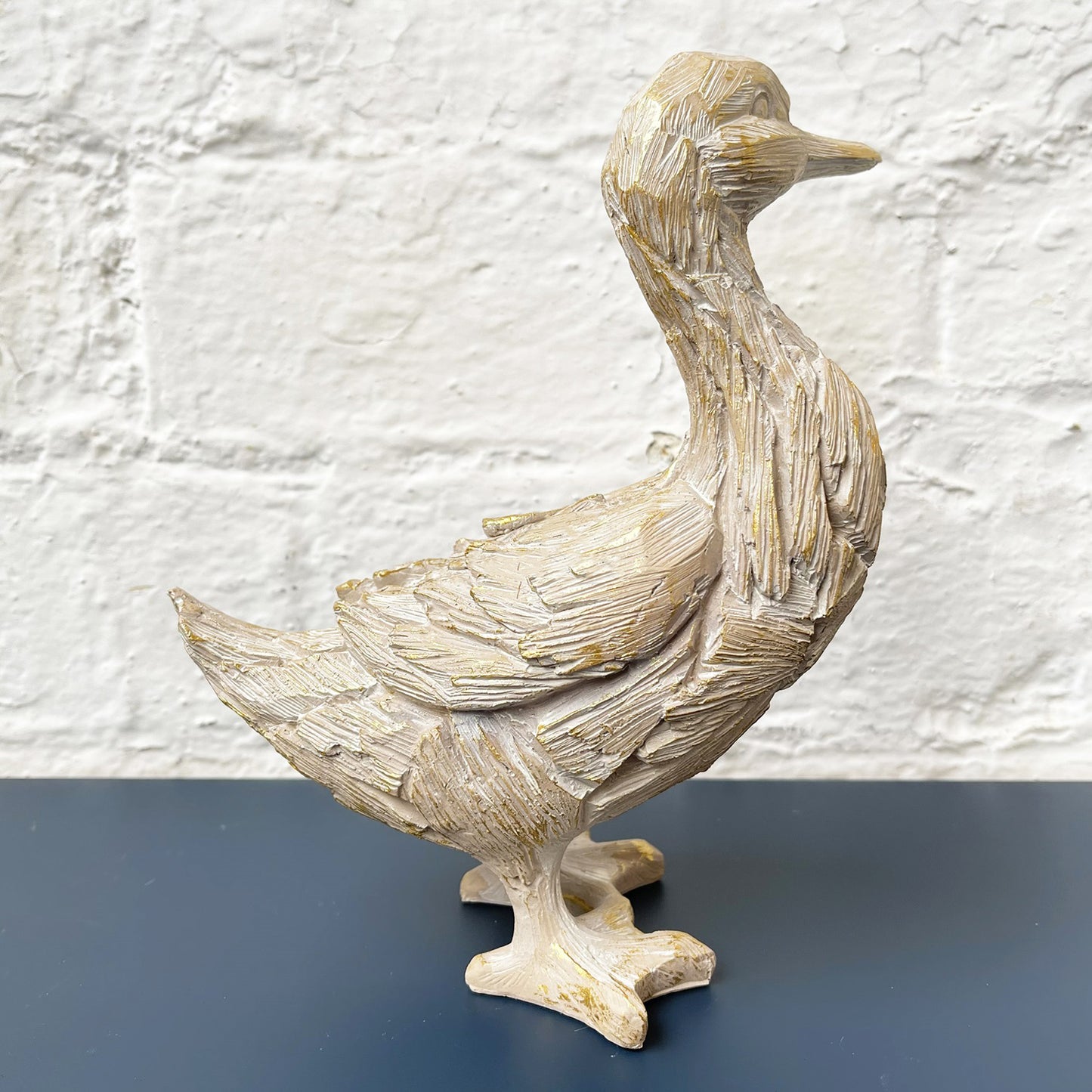 Driftwood Effect Resin Duck Figurine