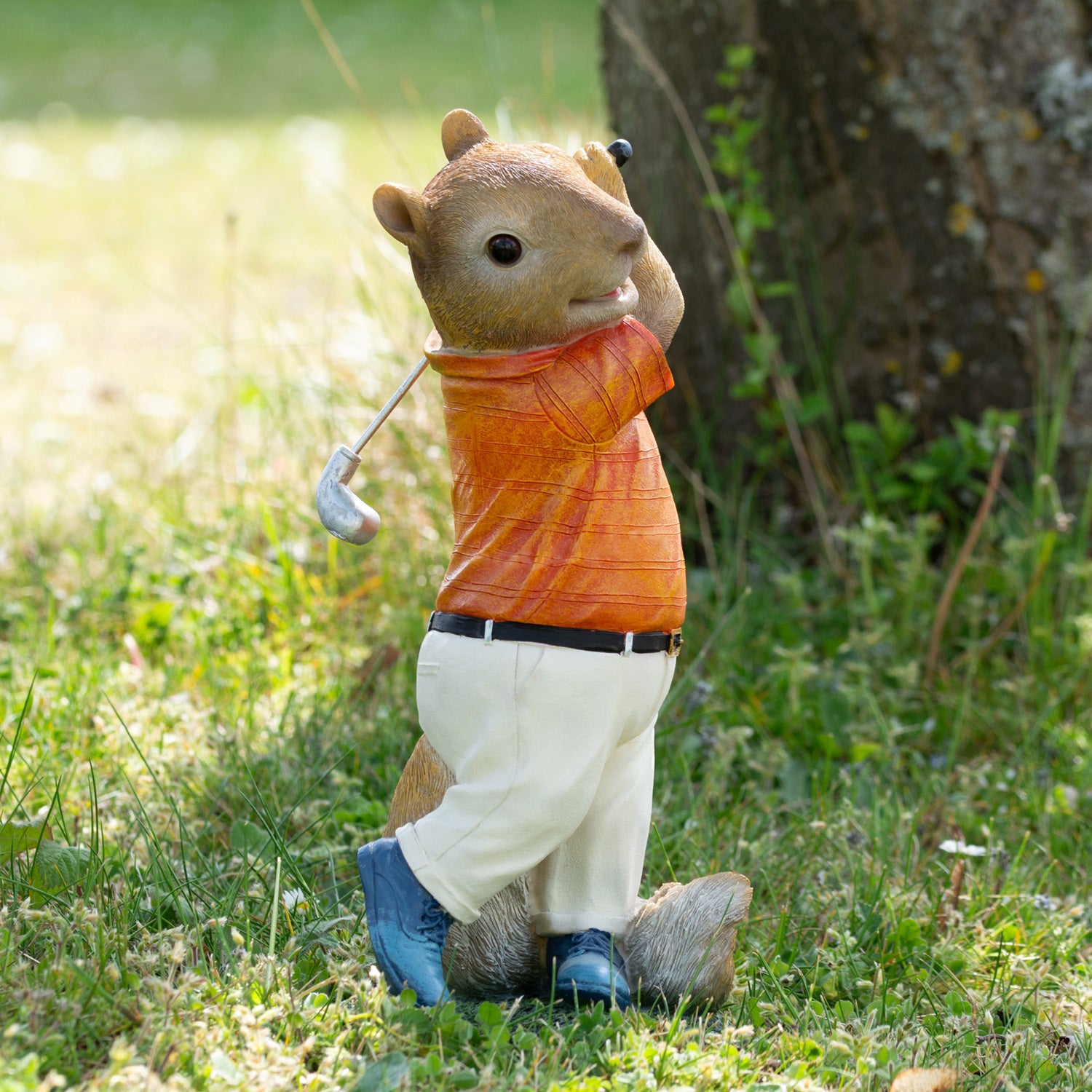 Squirrel Golfer Ornament