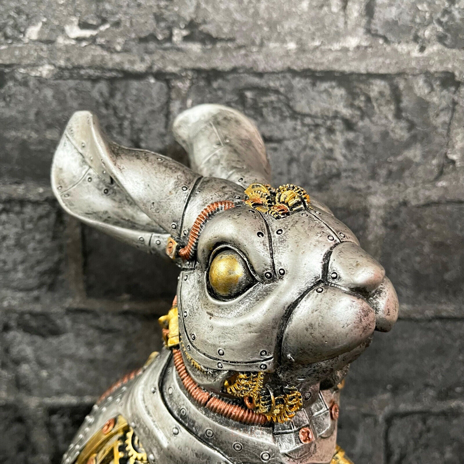 Silver Steampunk Rabbit Ornament