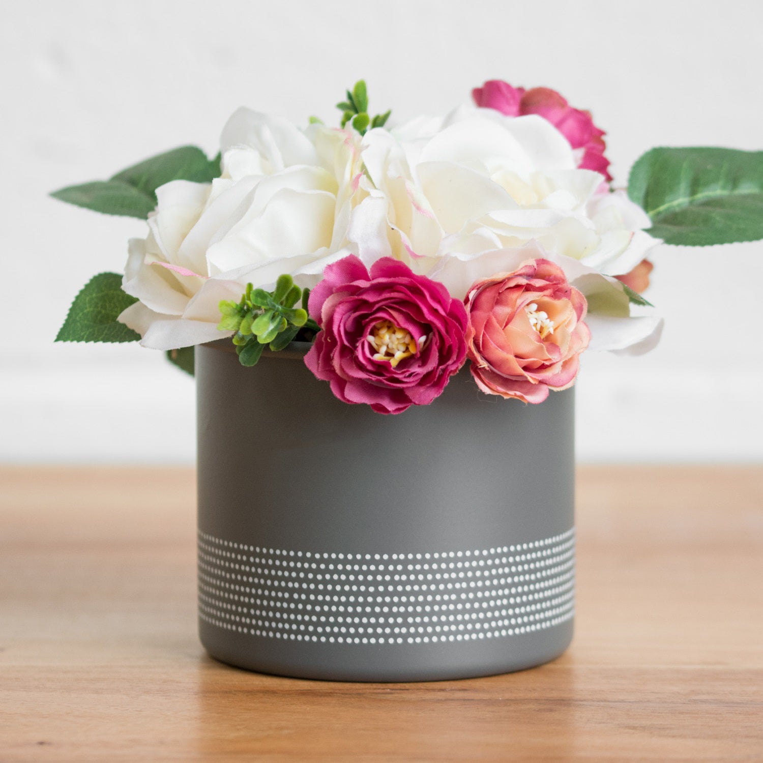 Grey Monochrome Herb Pot