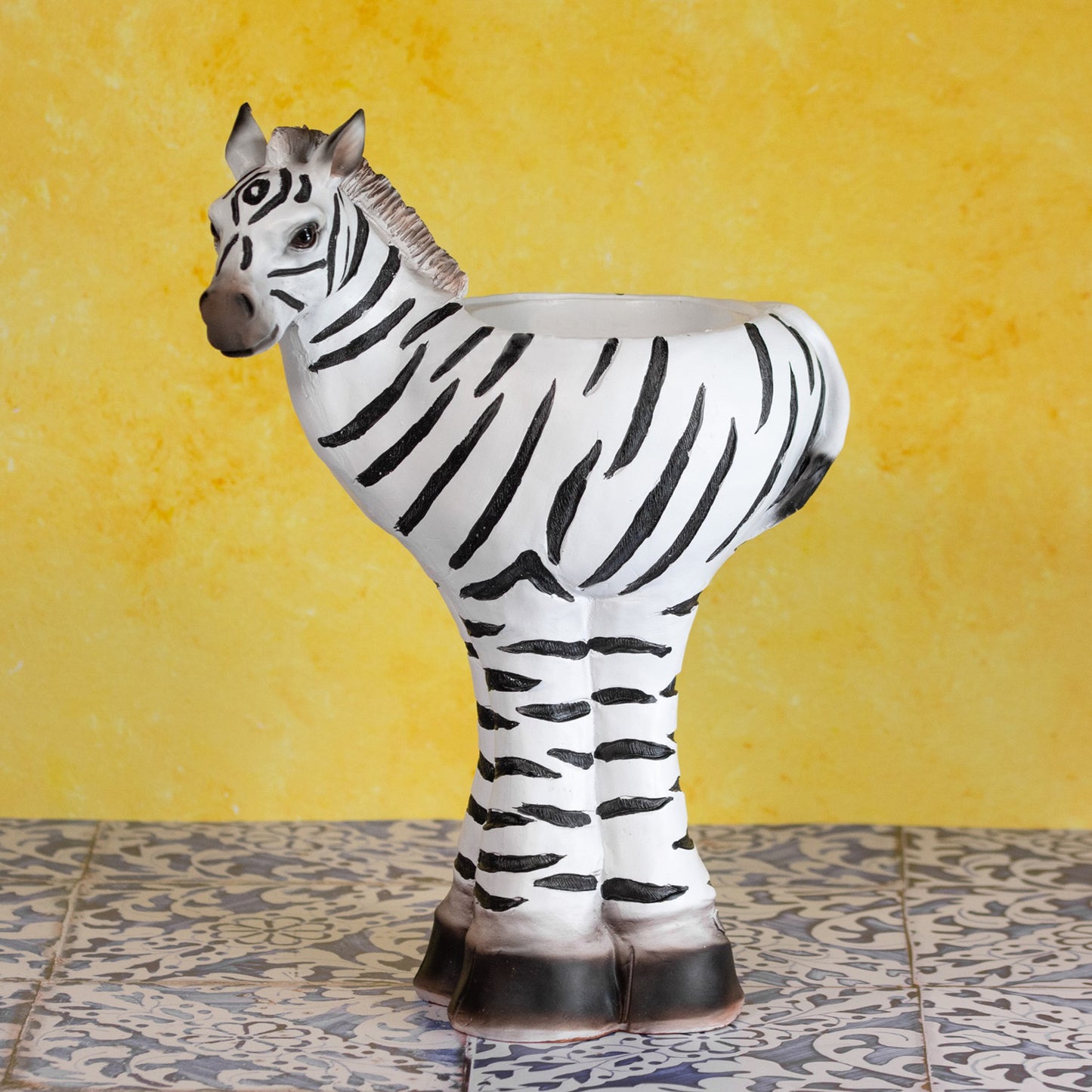 Tall Zebra Planter