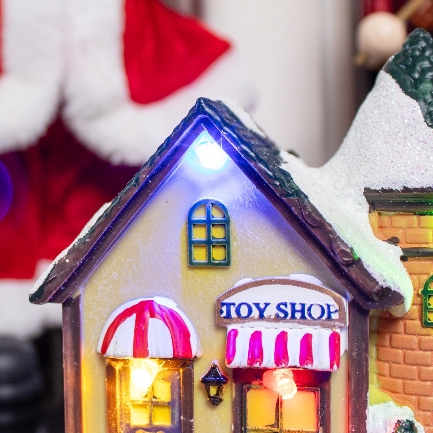 Leuchtende Weihnachtshausdekoration