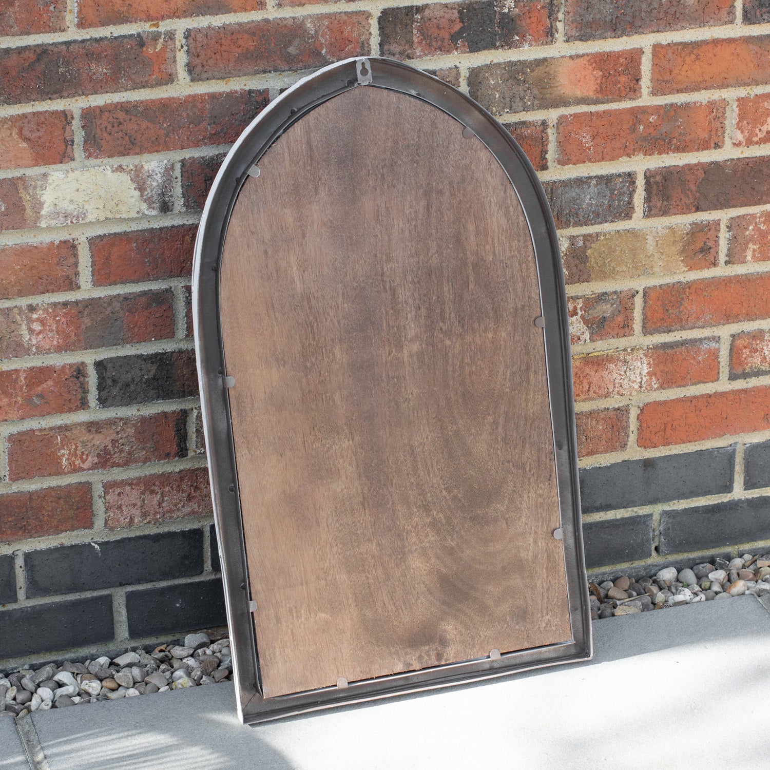 White 73cm Vintage Arched Mirror