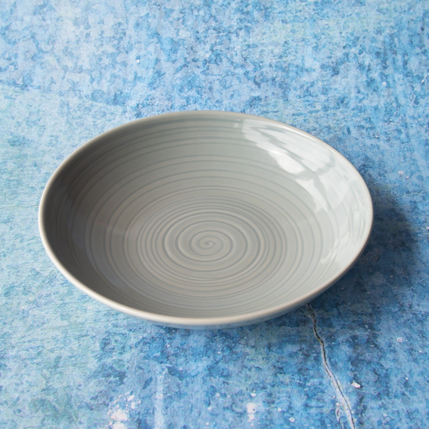 Set Of Grey Swirl Pasta Bowls