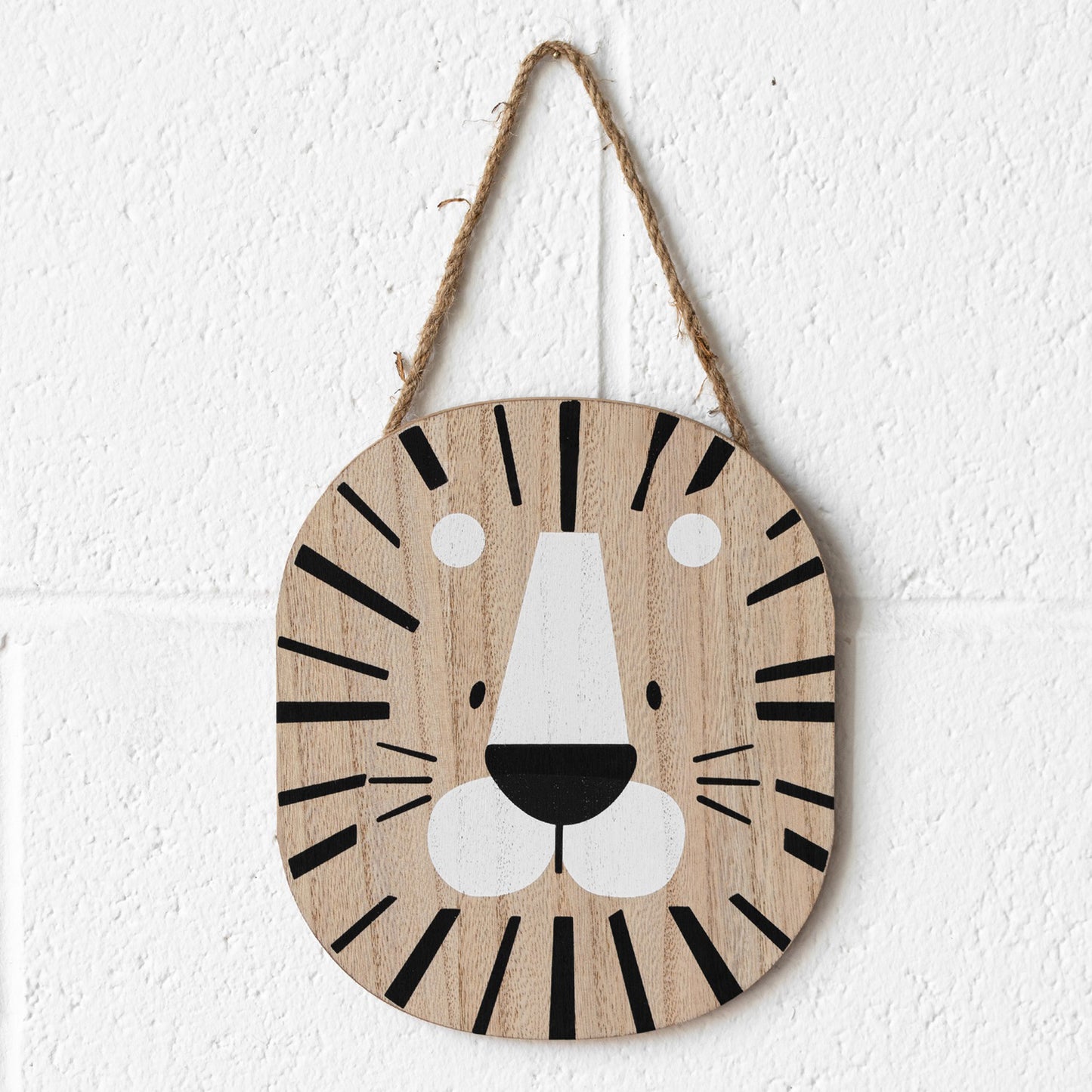 Set of 4 Animal Face Shape Wall Plaques