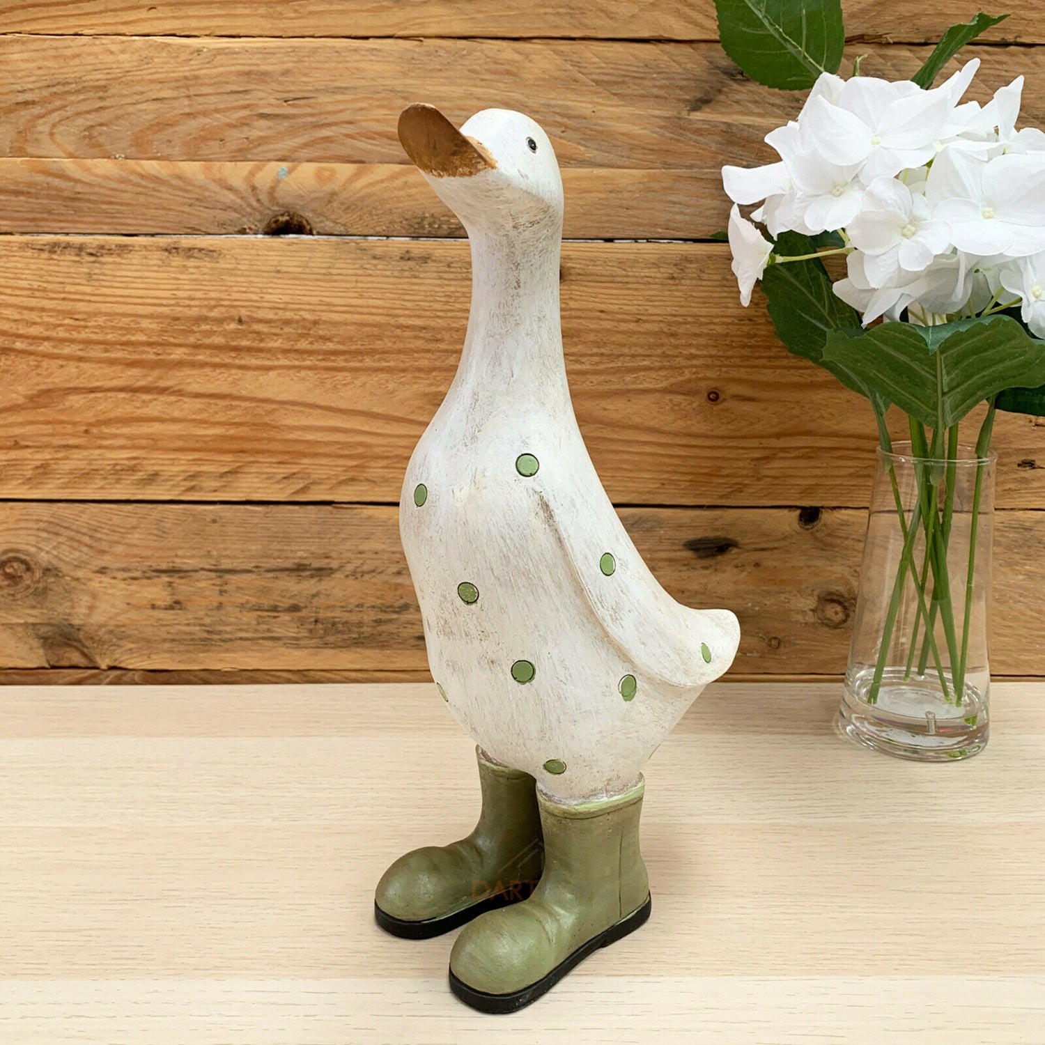 Green Polka Dot Duck Ornament