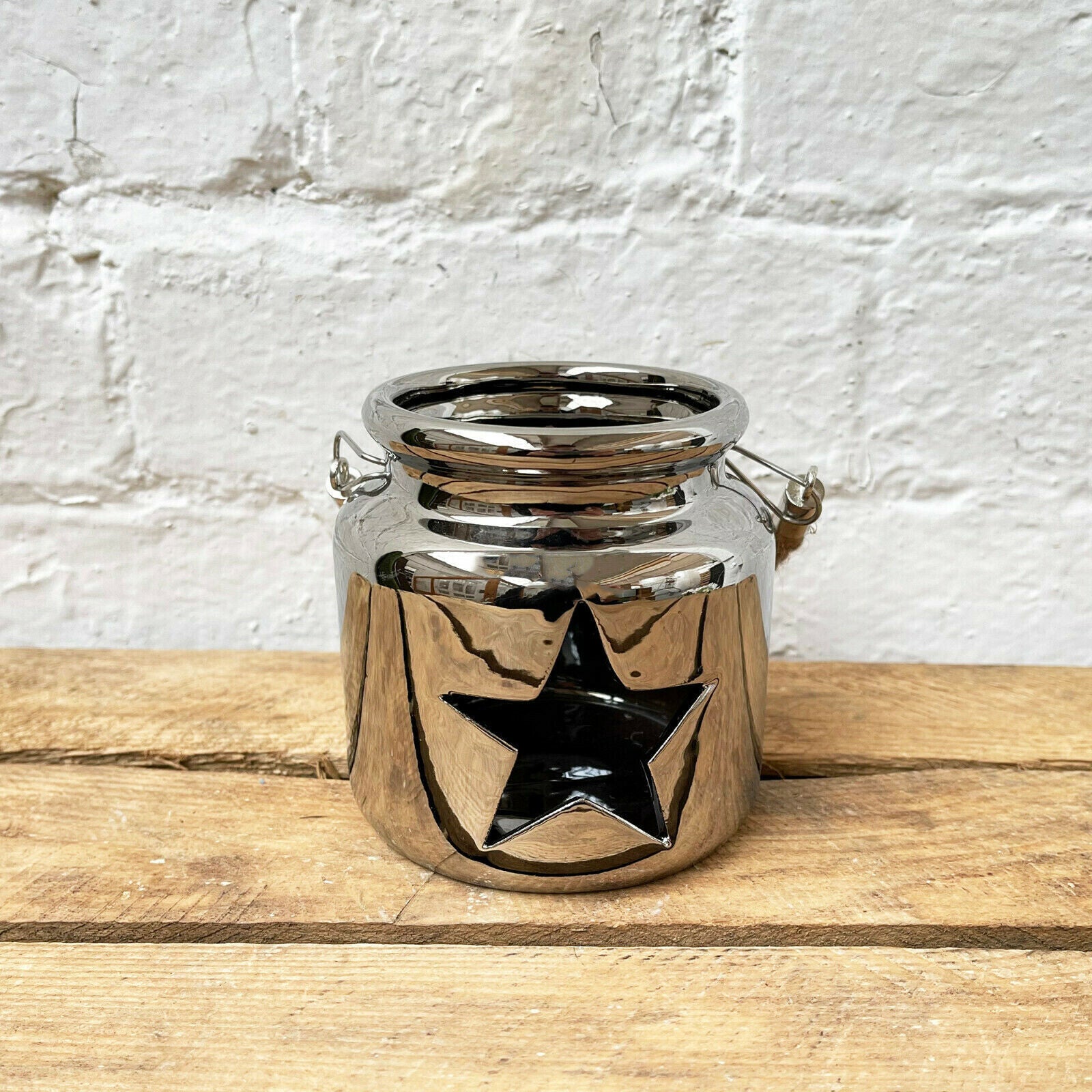 Chrome Star Tealight Holder
