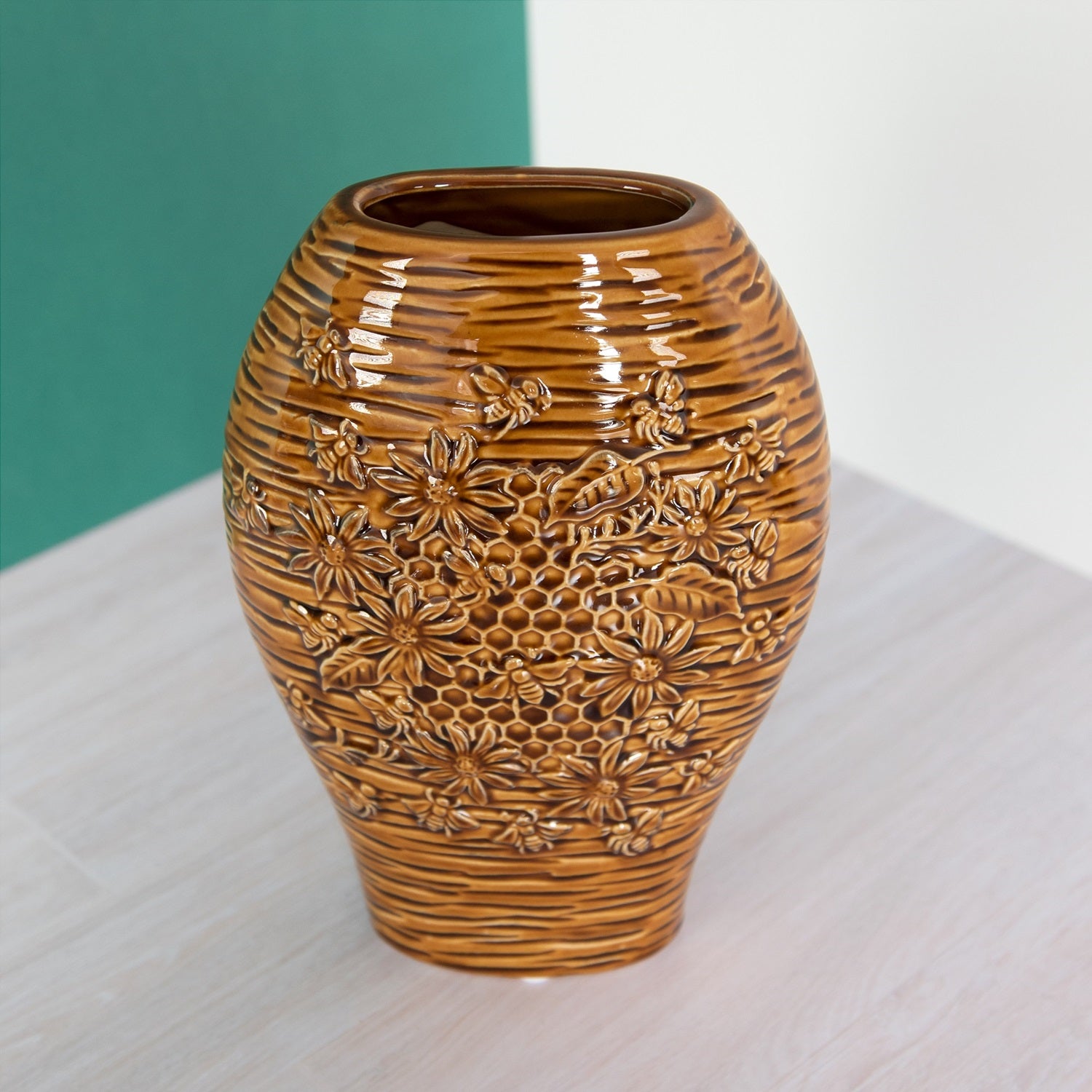 Ceramic Golden Bees Vase