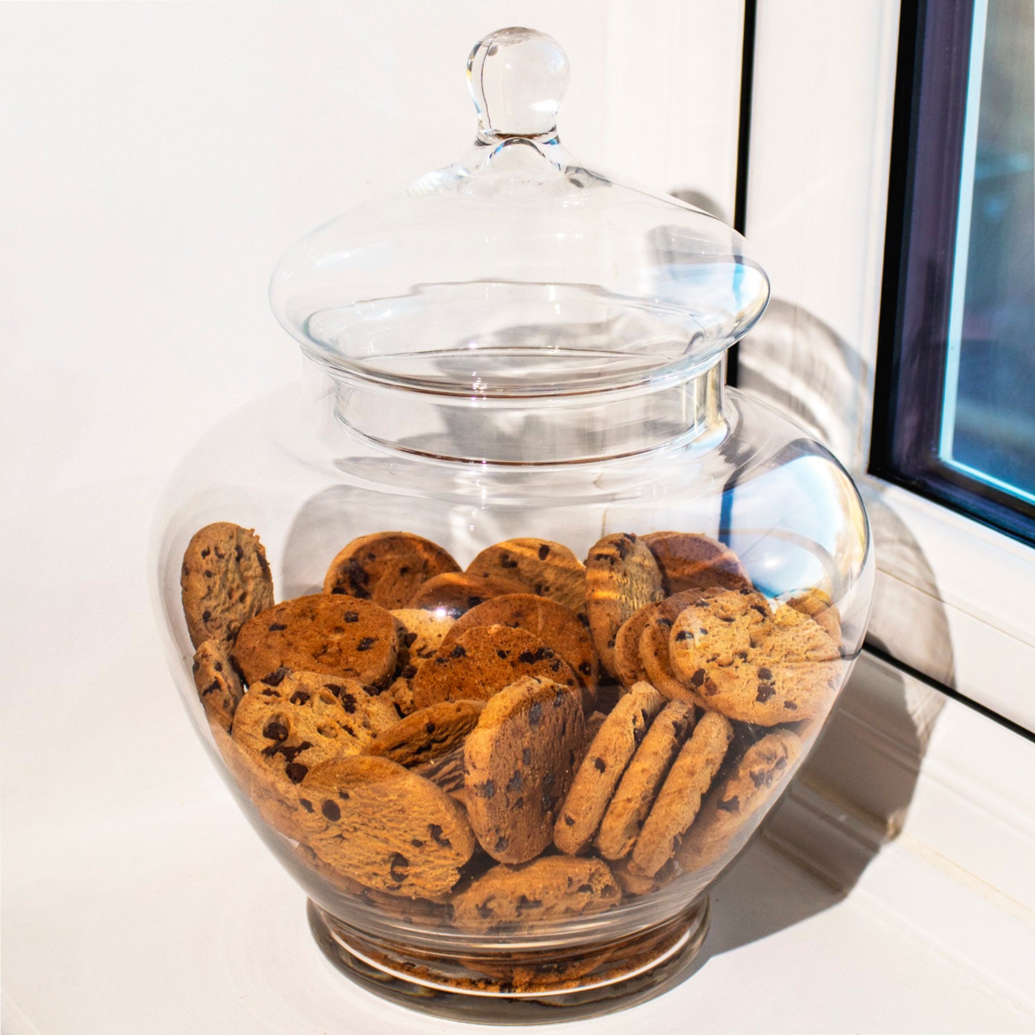 Glass Rounded Top Storage Jar With Lid