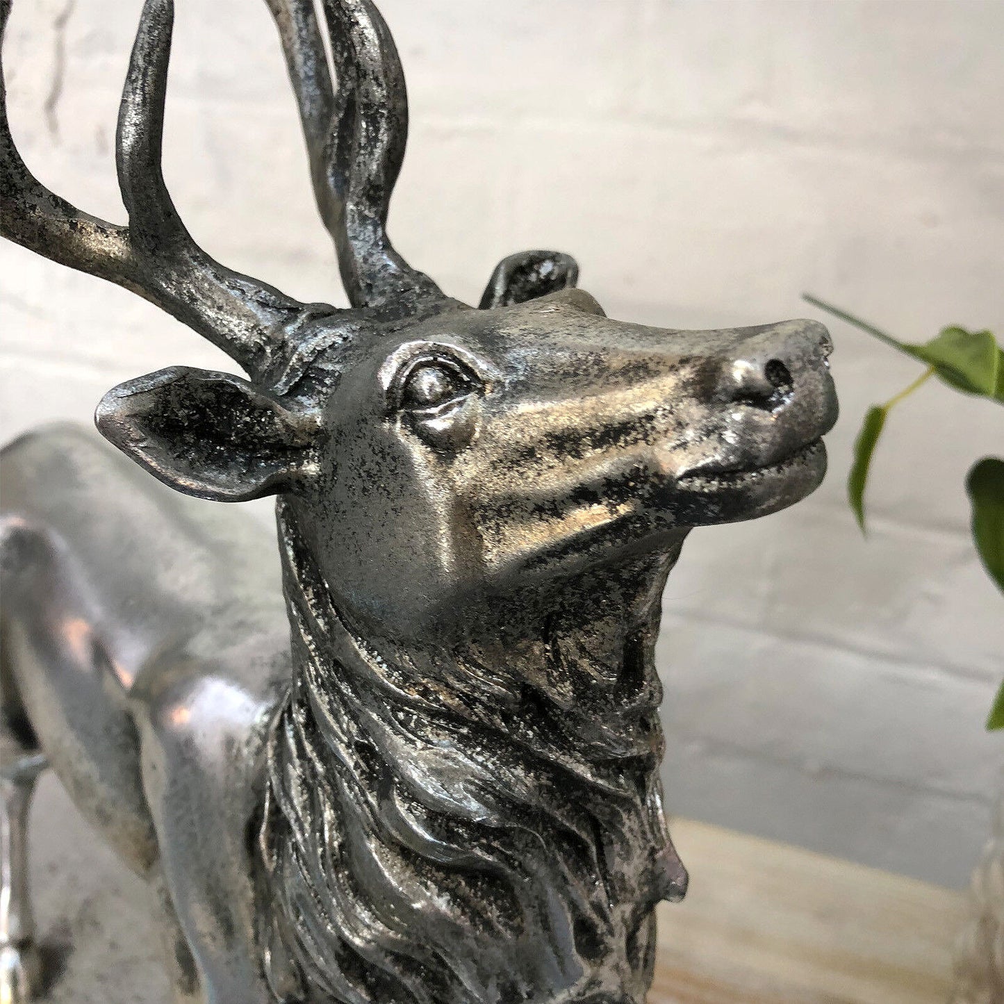 Large Silver Stag Ornament
