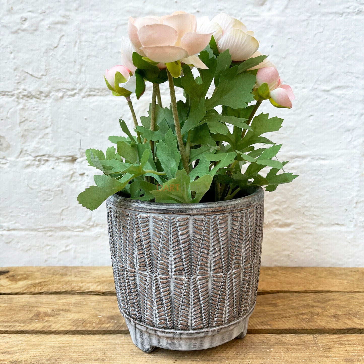 Natural Grey Diamond Plant Pot Cover