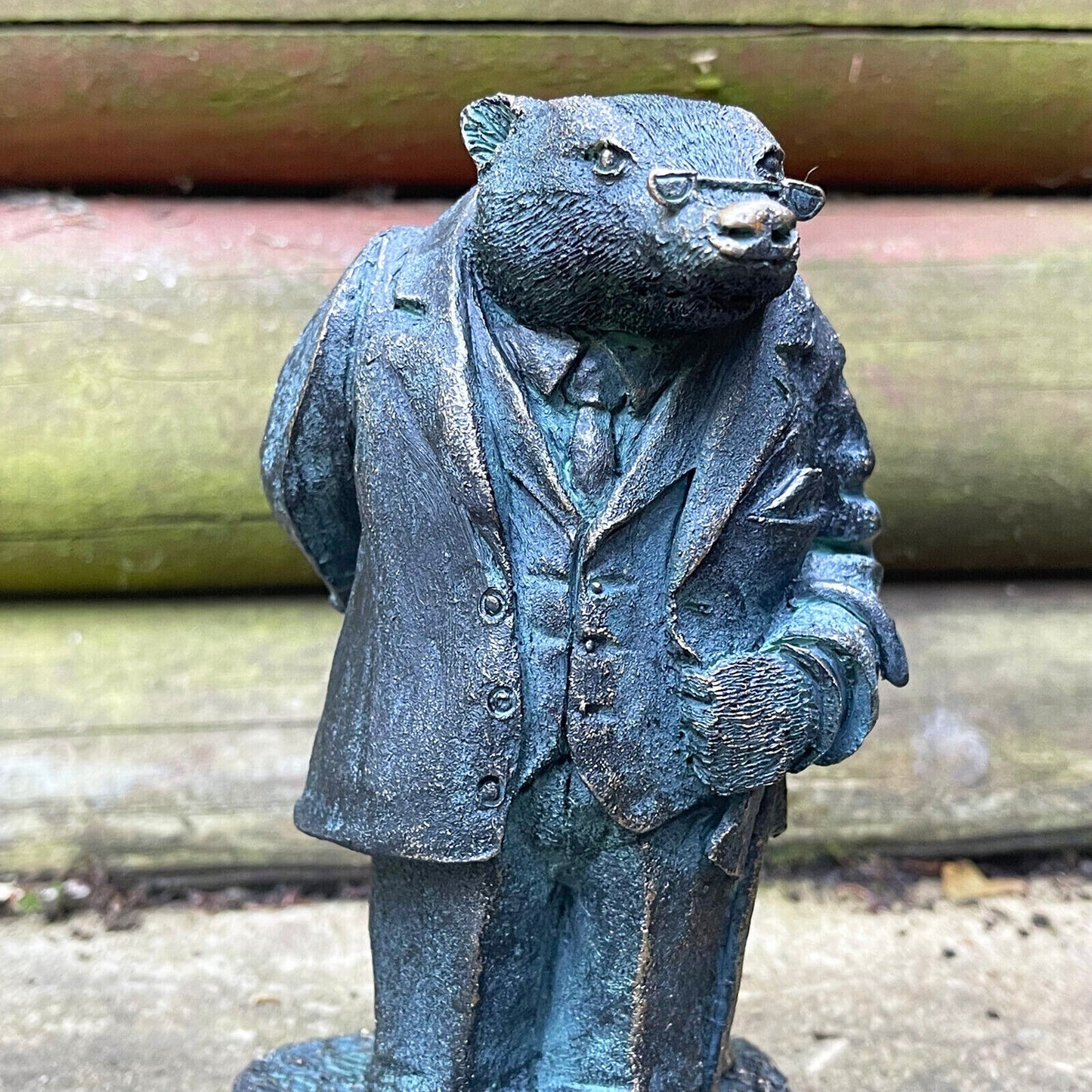 Bronze Mr Badger Figurine
