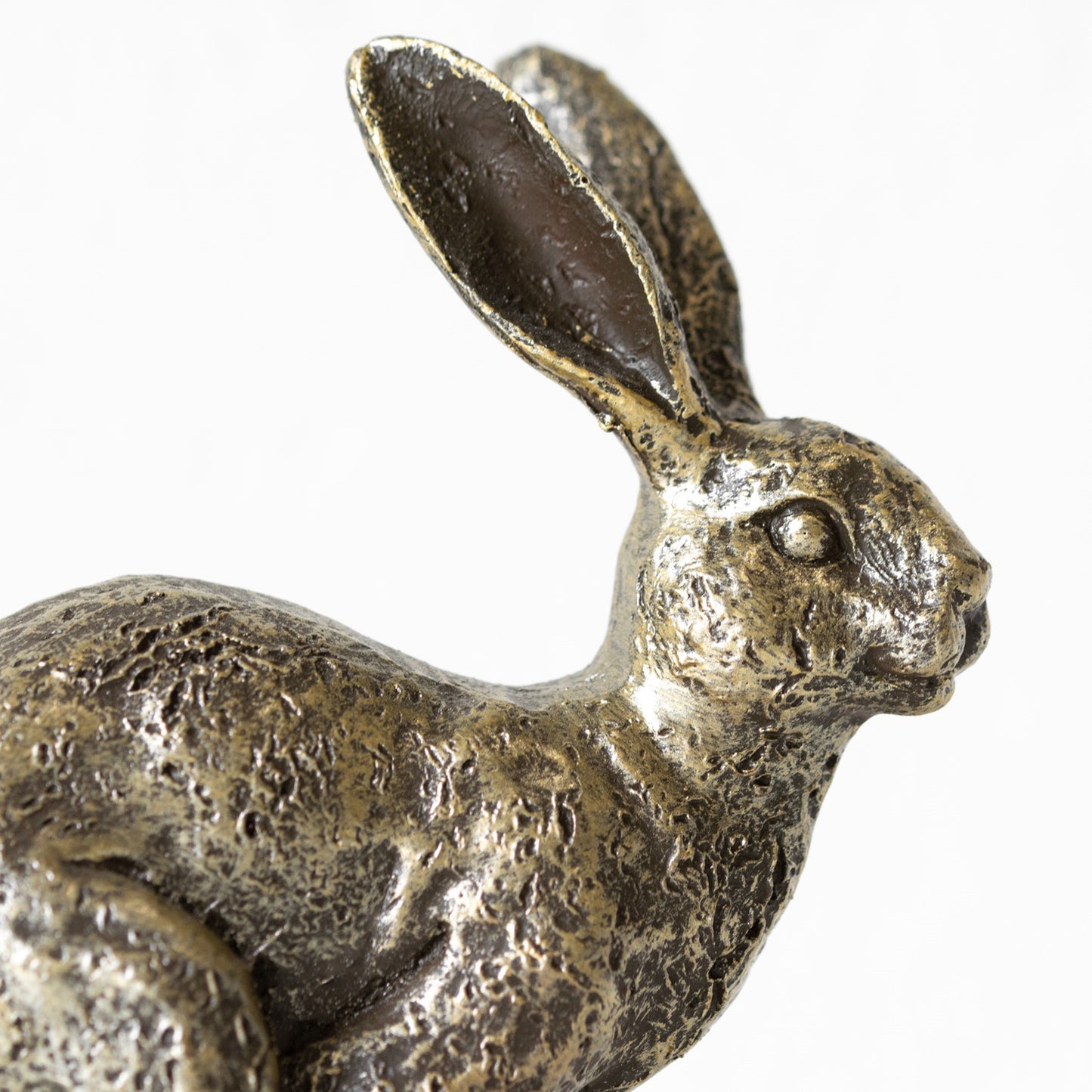 Antique Gold Running Hare Ornament