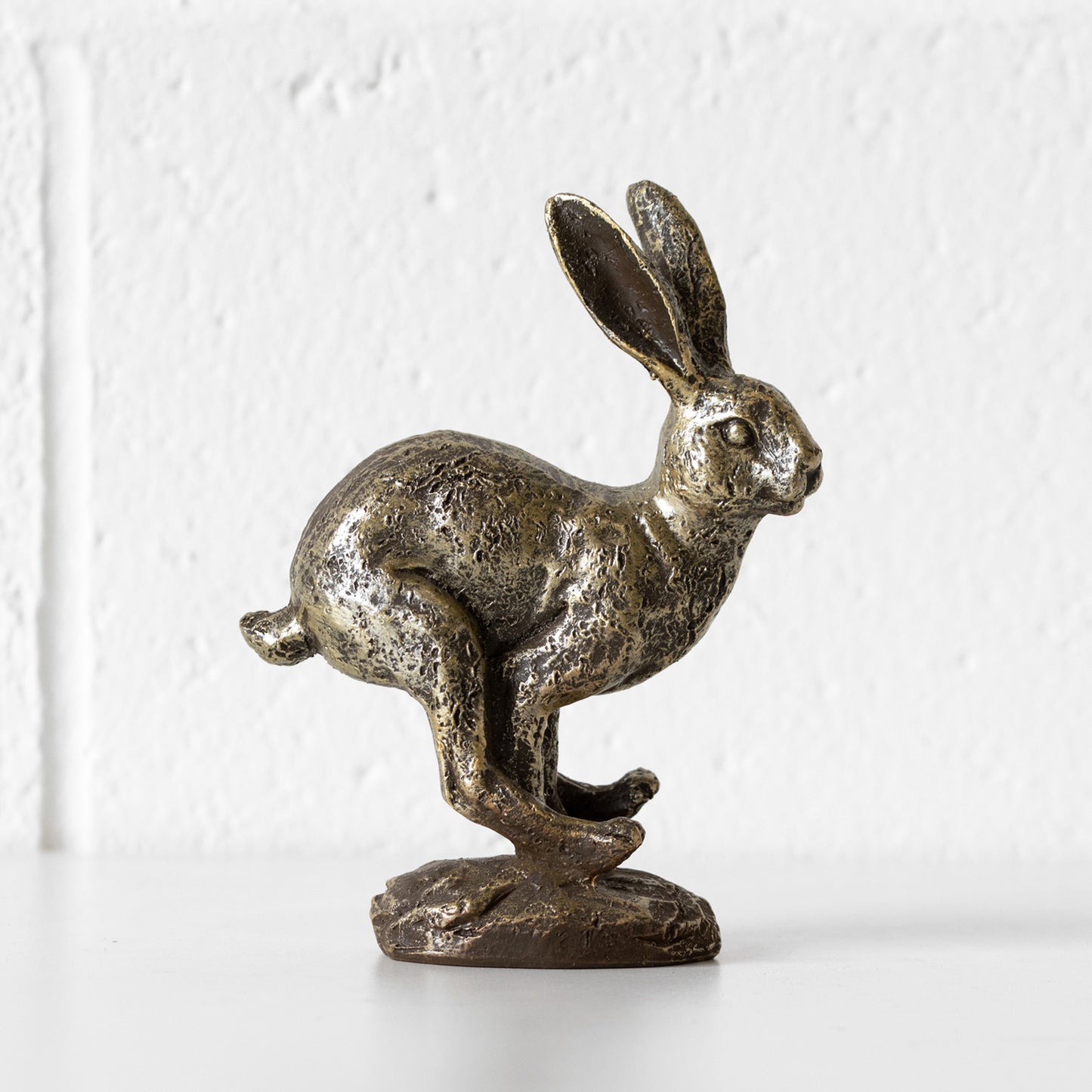 Antique Gold Running Hare Ornament