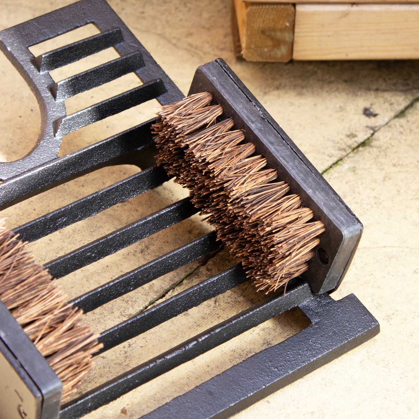 Cast Iron Boot Jack Brush And Scraper