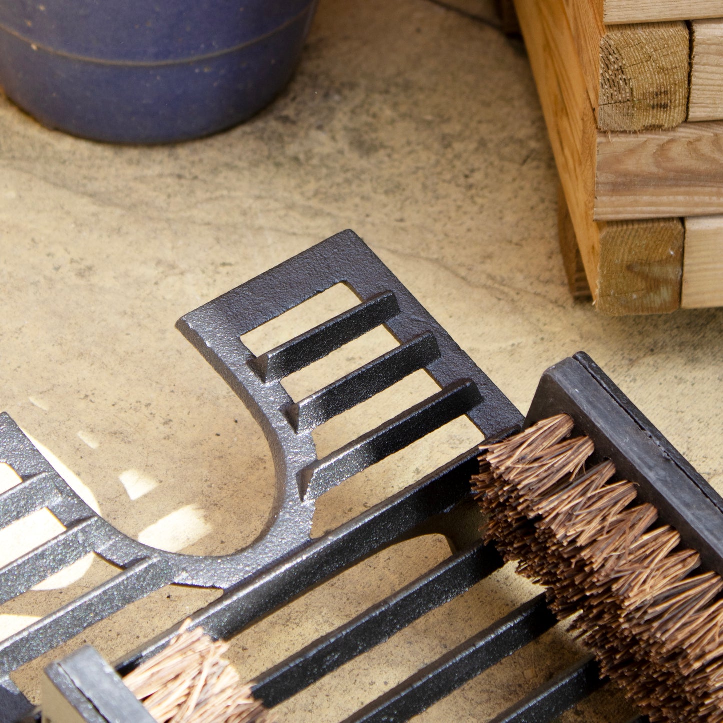 Cast Iron Boot Jack Brush And Scraper