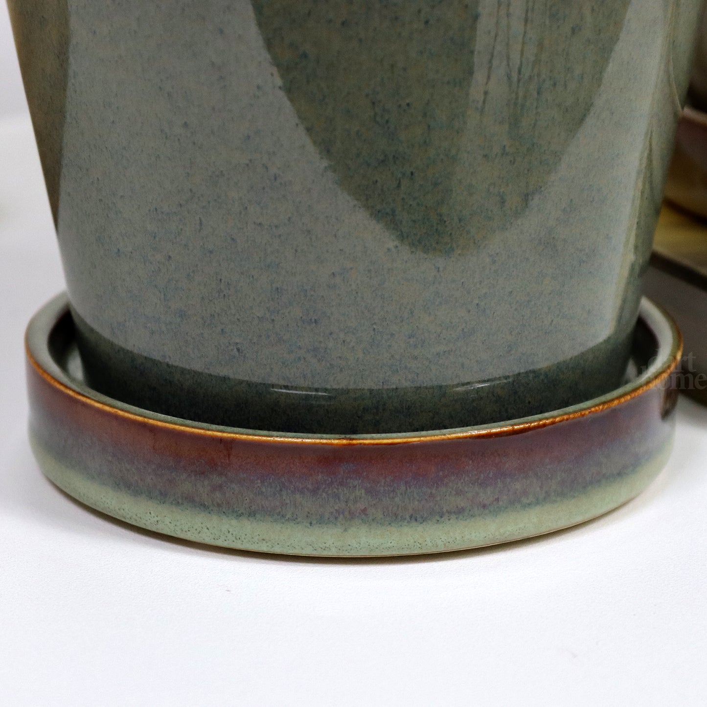 Green Reactive Glaze Plant Pot