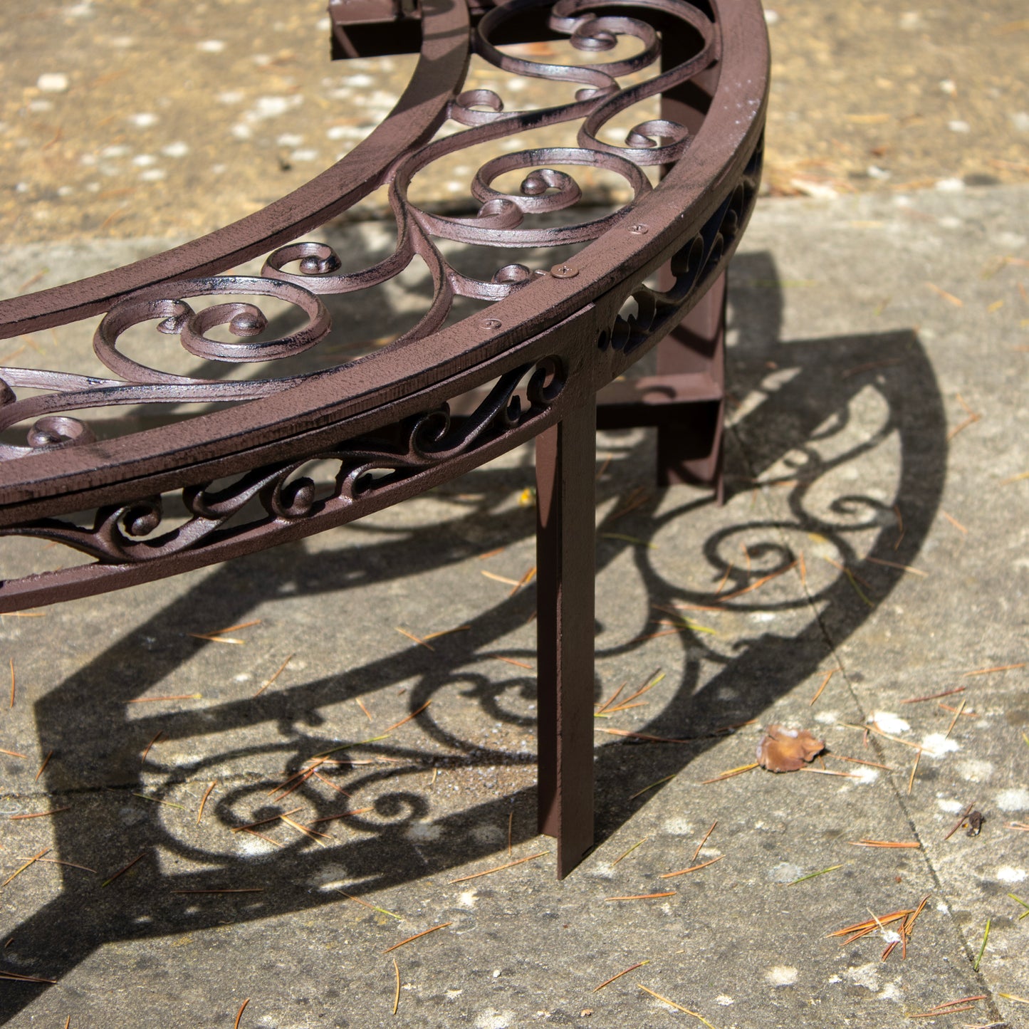 Cast Iron Scroll Corner Plant Stand