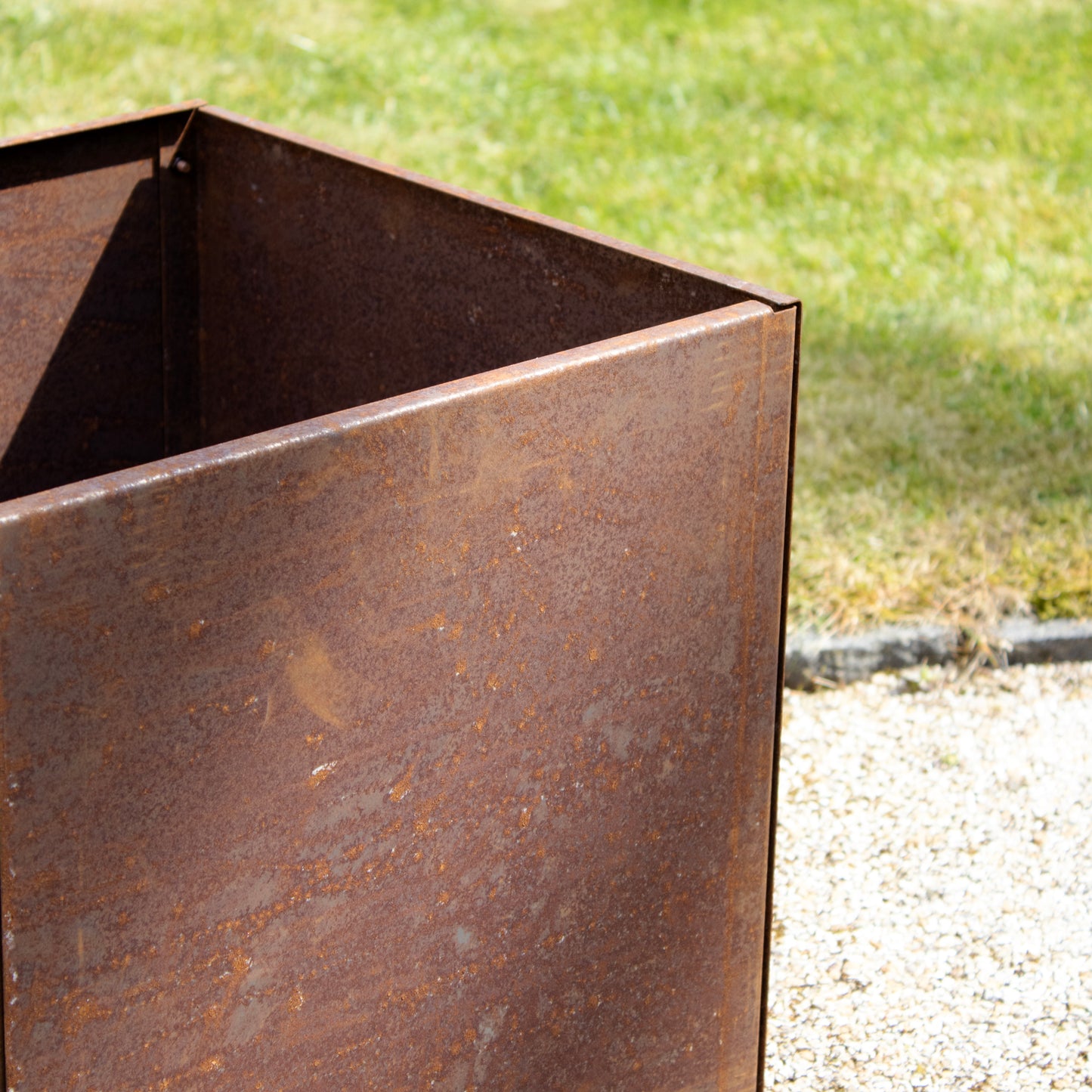 Square Rusted Corten Steel Planter