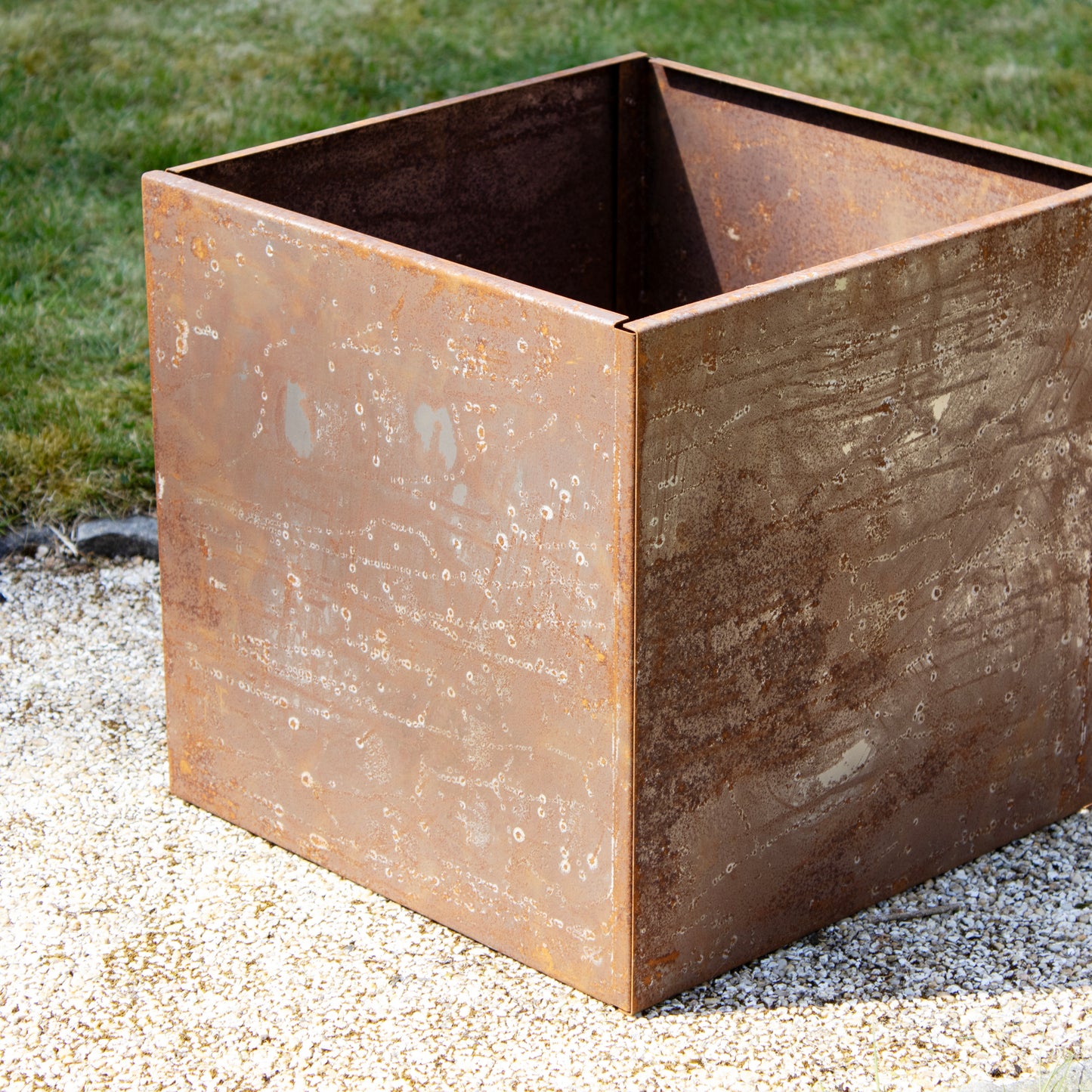 Square Rusted Corten Steel Planter