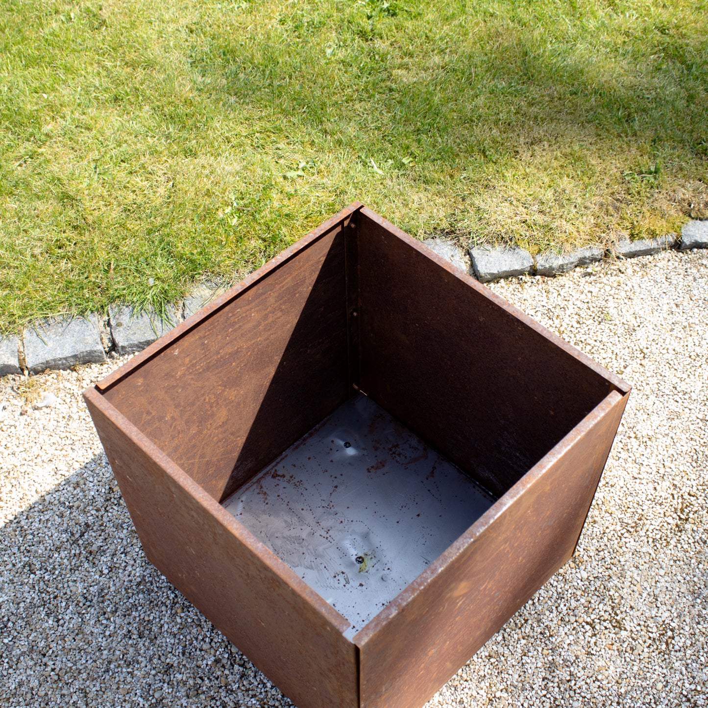 Square Rusted Corten Steel Planter