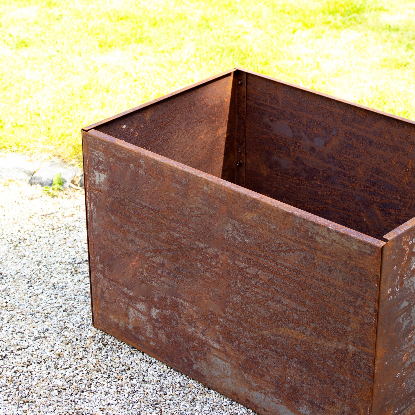 Rectangle Rusted Corten Steel Planter