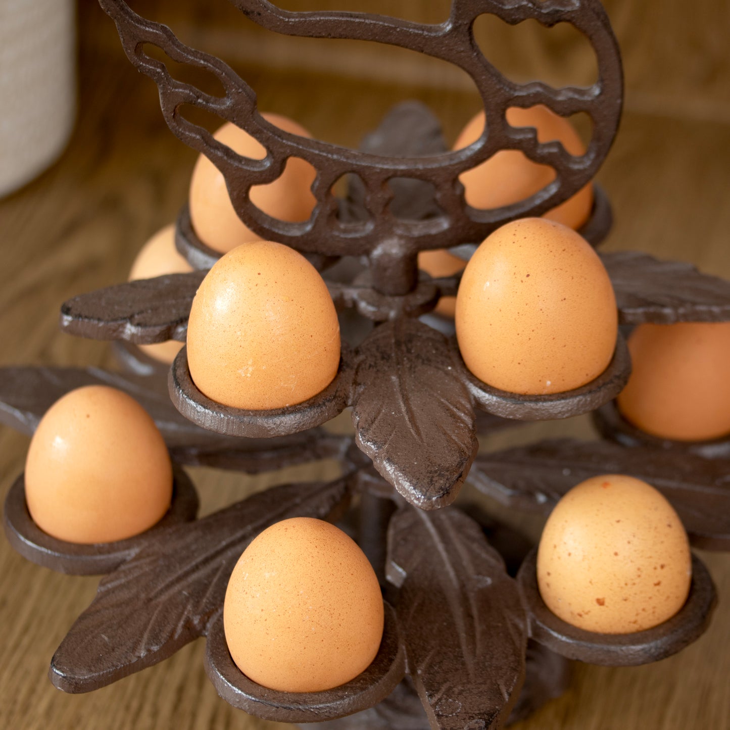 Cast Iron Chicken 10 Egg Holder