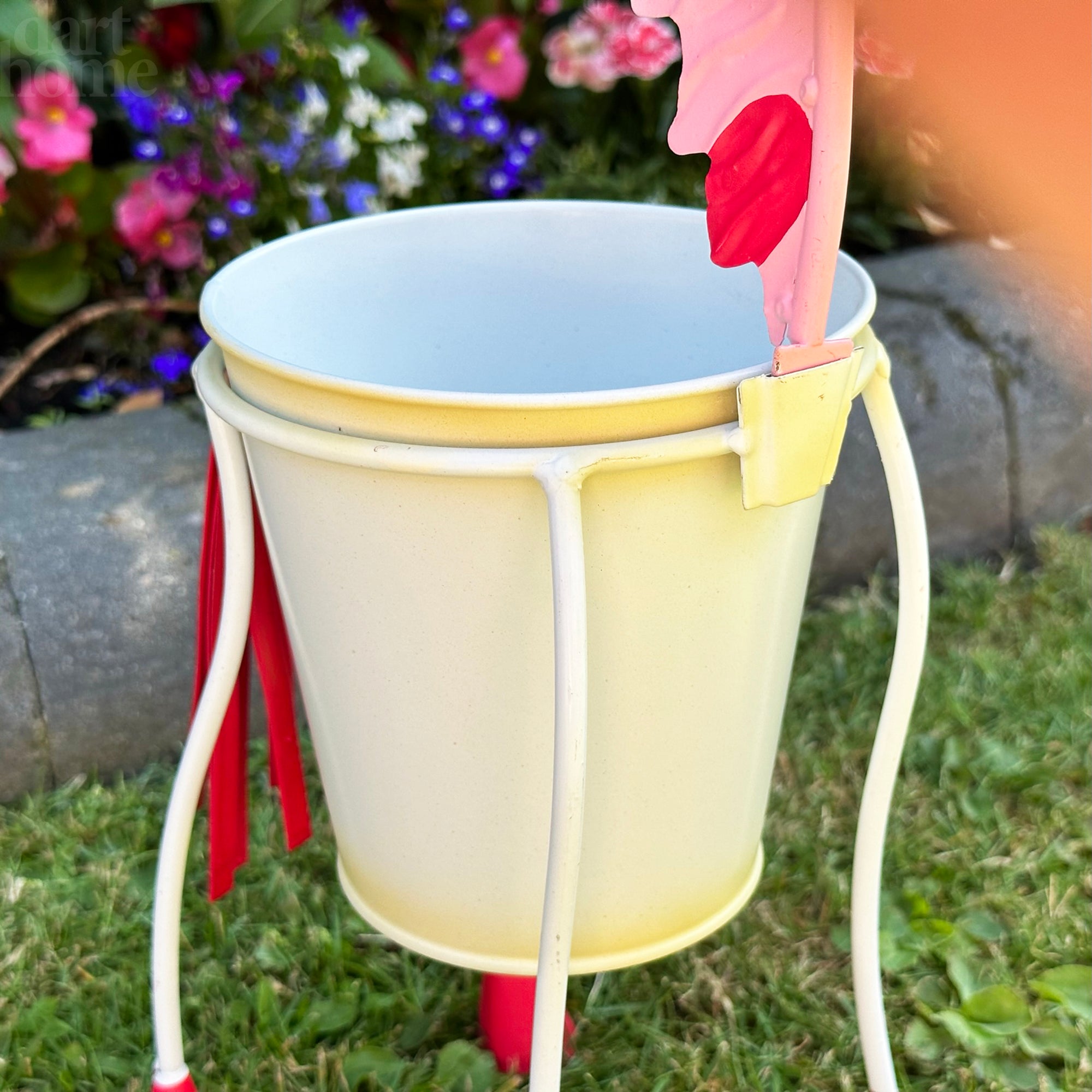 Einhorn-Pflanzgefäß-Ornament aus Metall