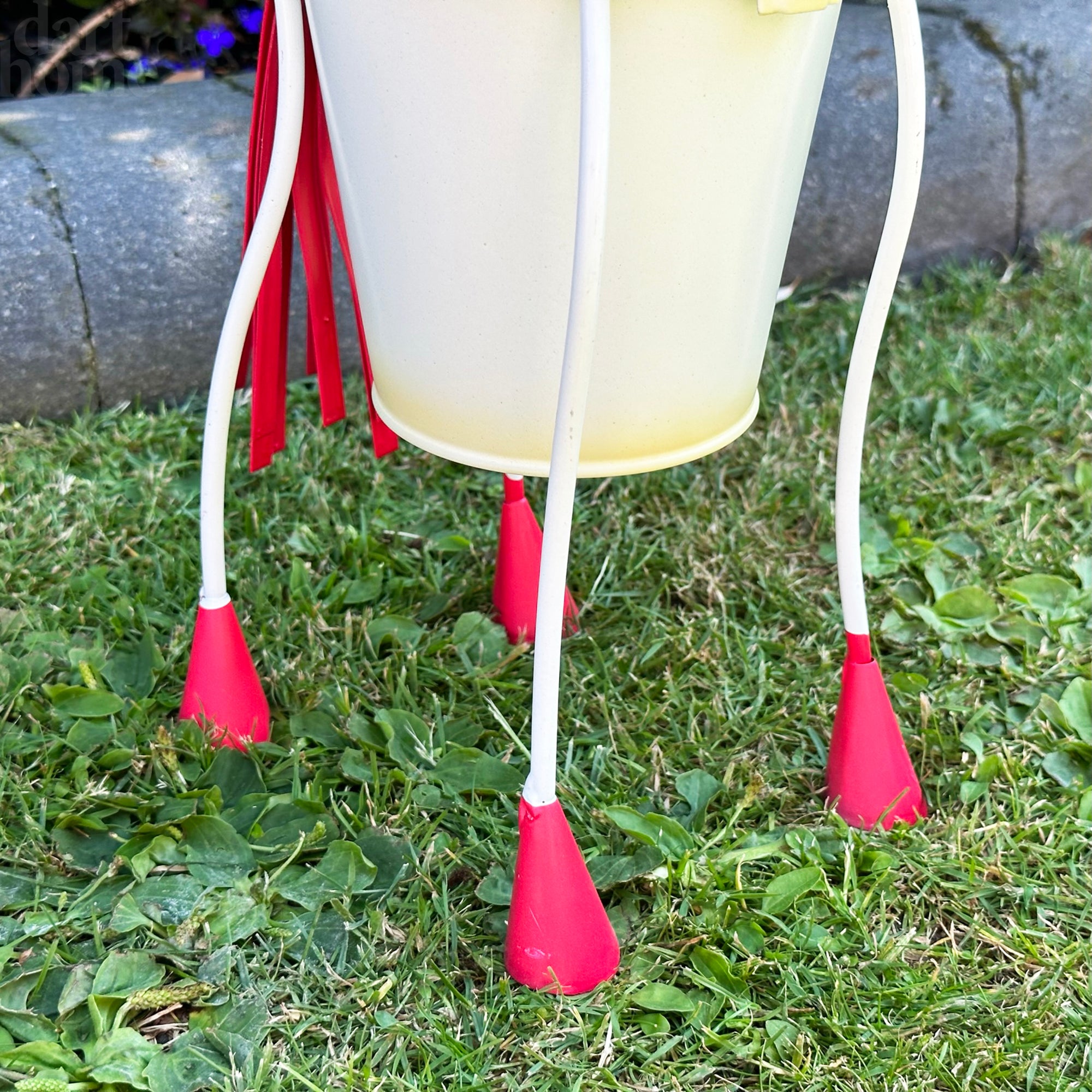 Einhorn-Pflanzgefäß-Ornament aus Metall