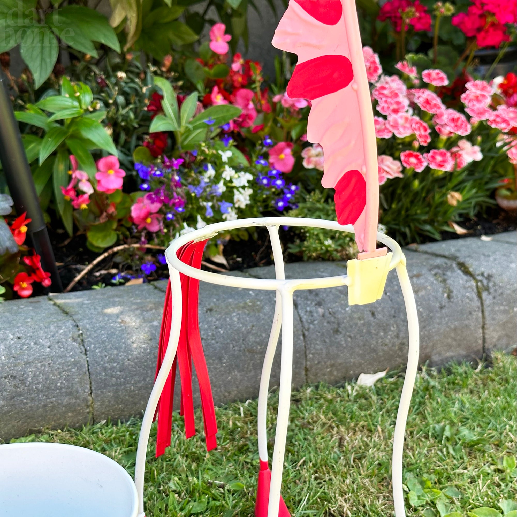 Einhorn-Pflanzgefäß-Ornament aus Metall