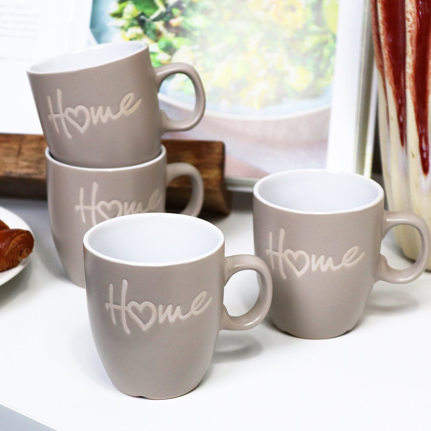 Light Grey Hearty Home Espresso Cups Set Of 4