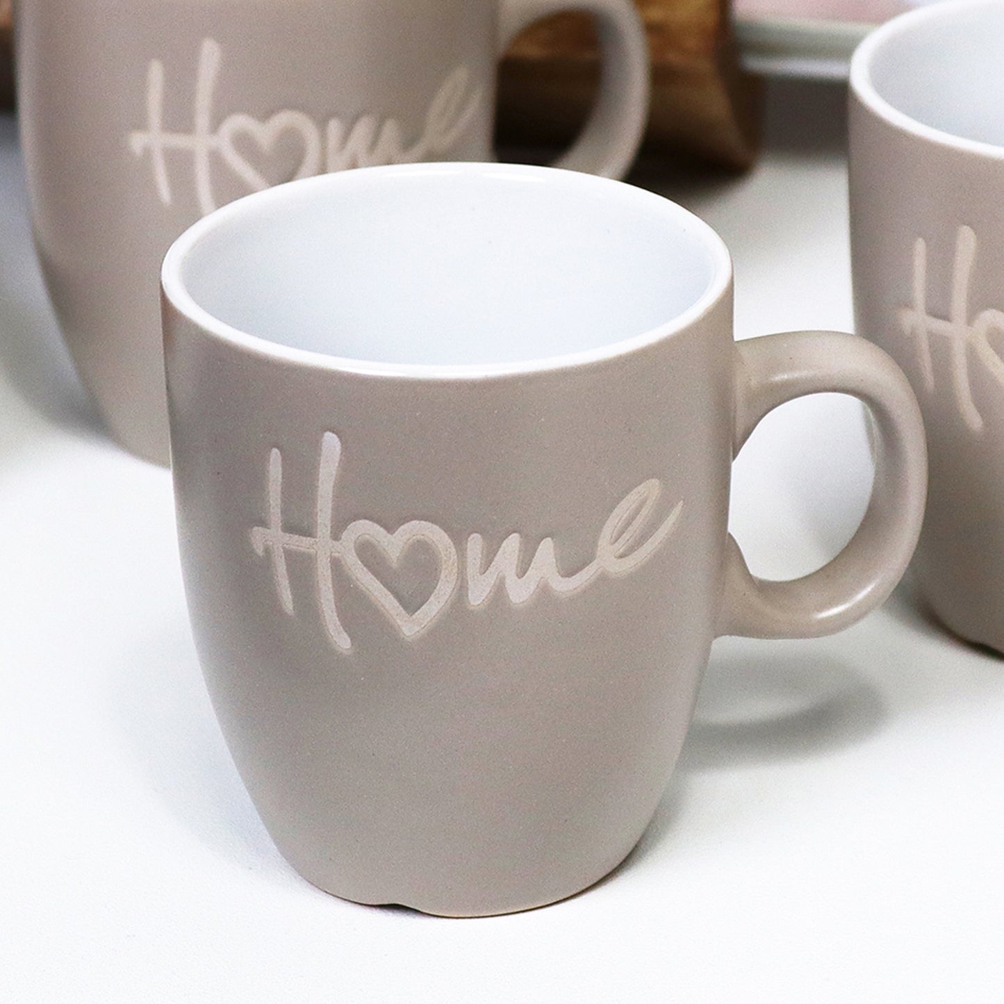 Light Grey Hearty Home Espresso Cups Set Of 4