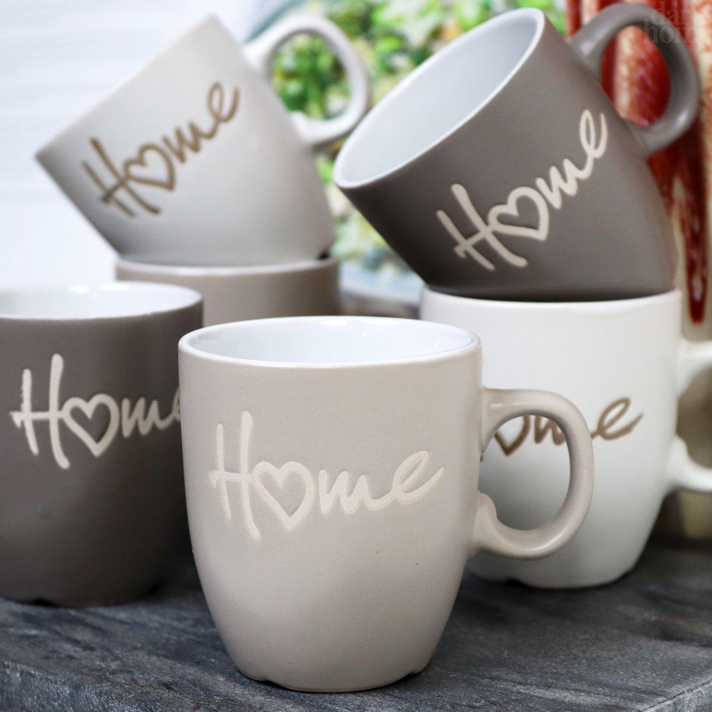 Dark Grey Hearty Home Espresso Cups Set Of 4