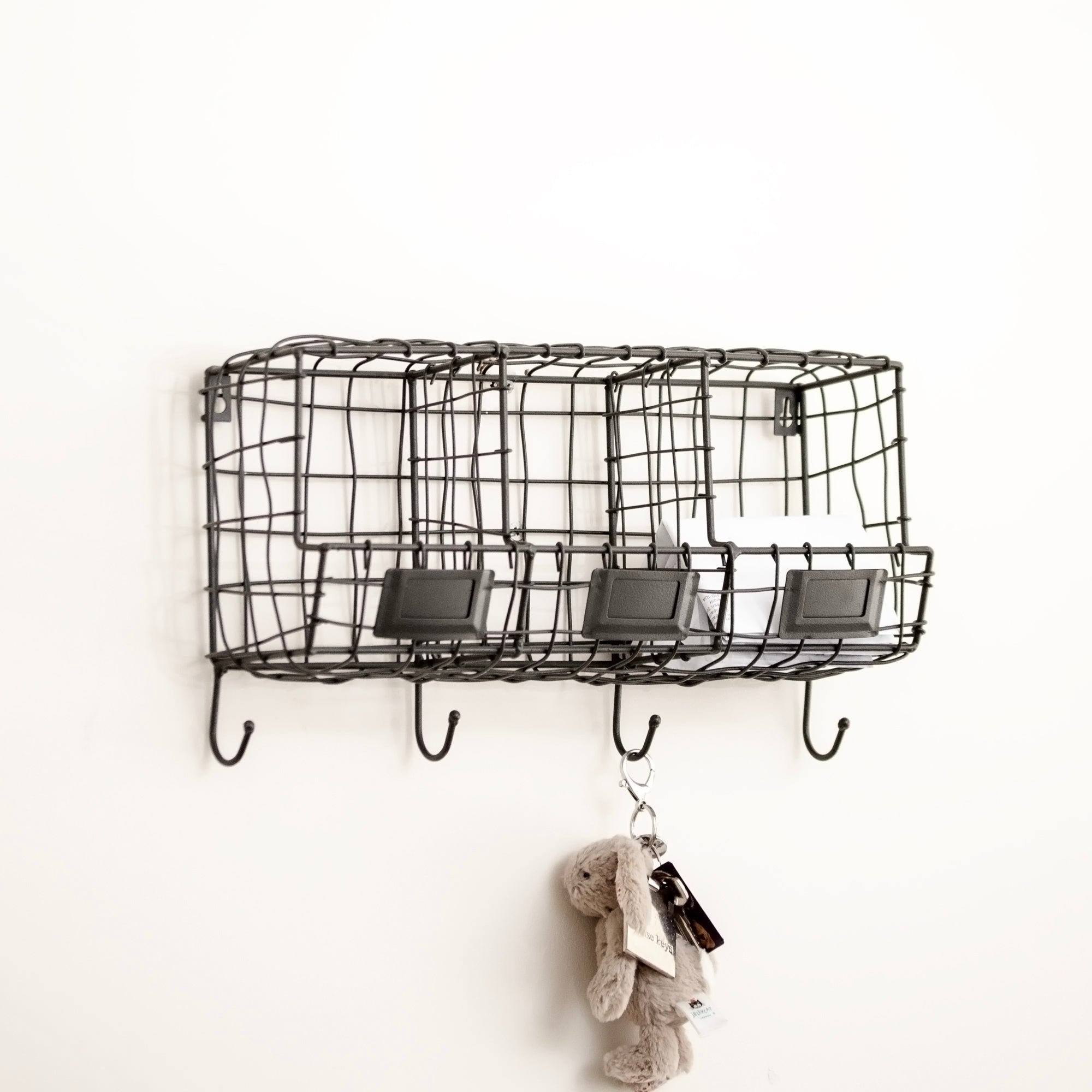 Wire Metal 3 Compartment Storage Rack