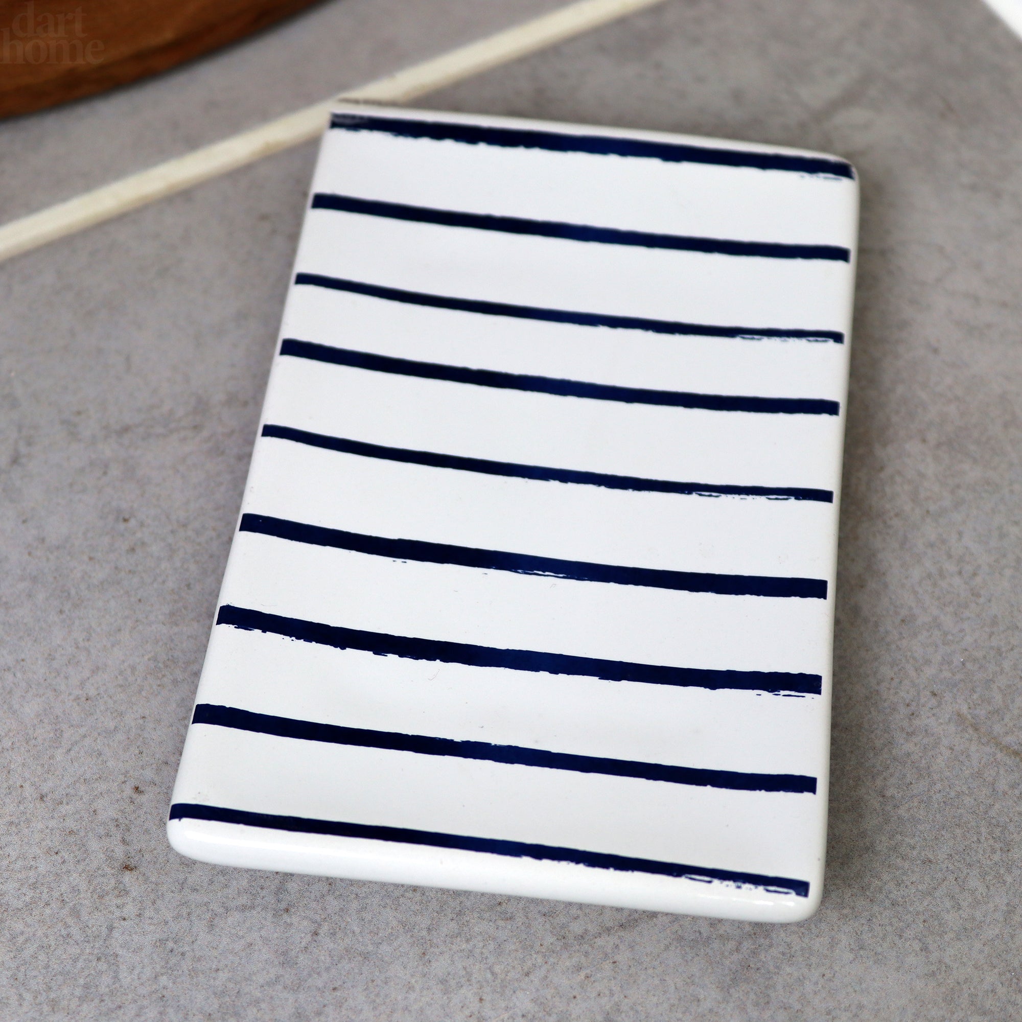 Set Of 5 Harbour Stripe Bathroom Accessories