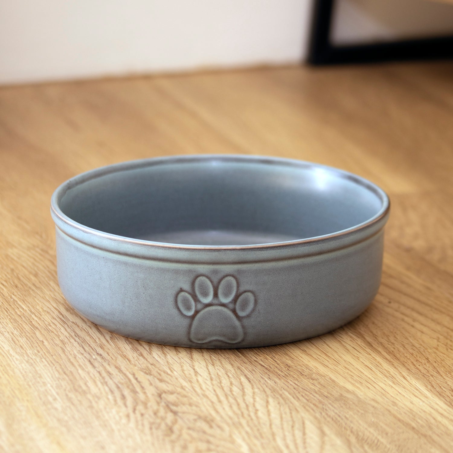 Blue Reactive Glaze Pet Bowl