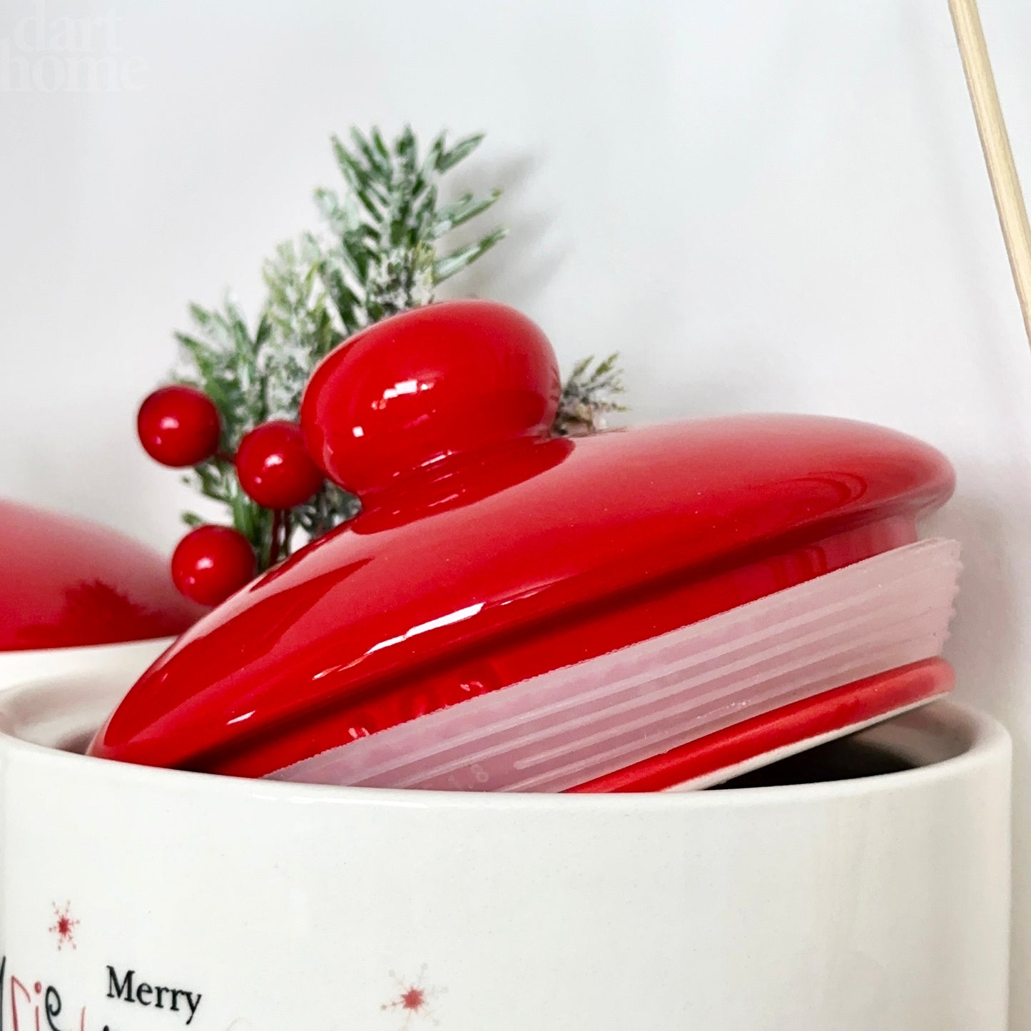 Set mit 3 Vorratsgläsern „Merry Christmas“.