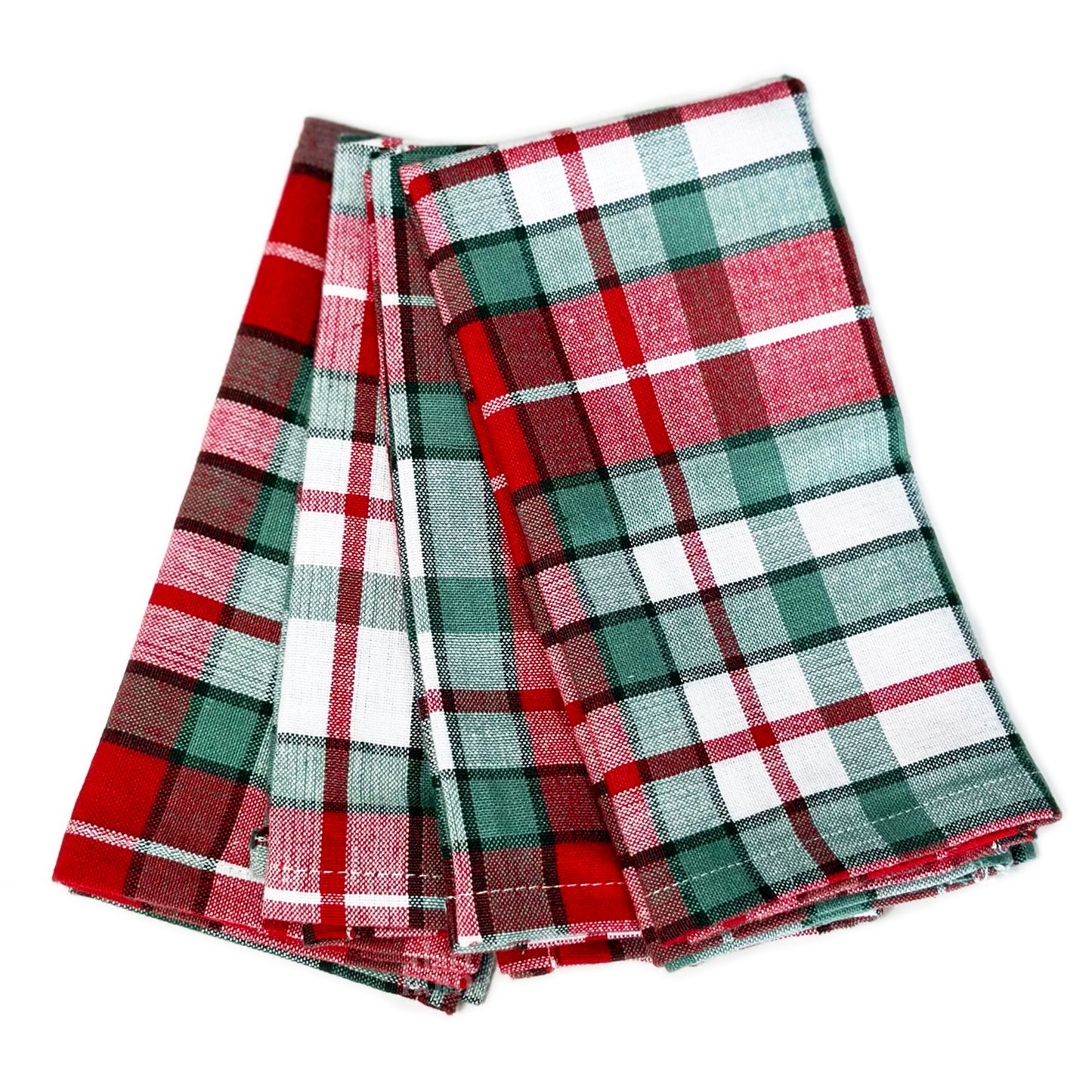 Tartan Chambray Christmas Napkins (Set Of 4)