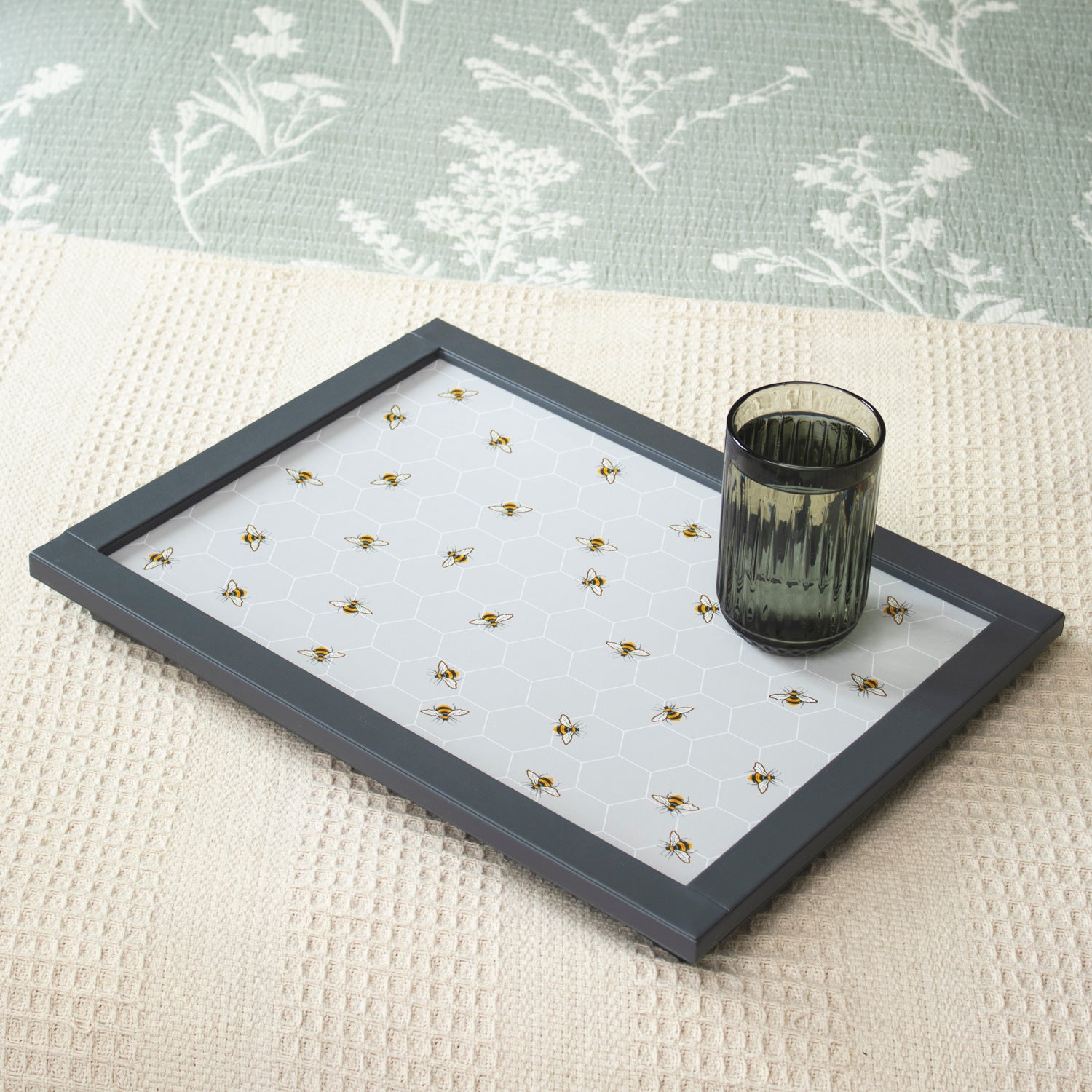Busy Bees Faux Leather Cushioned Laptray