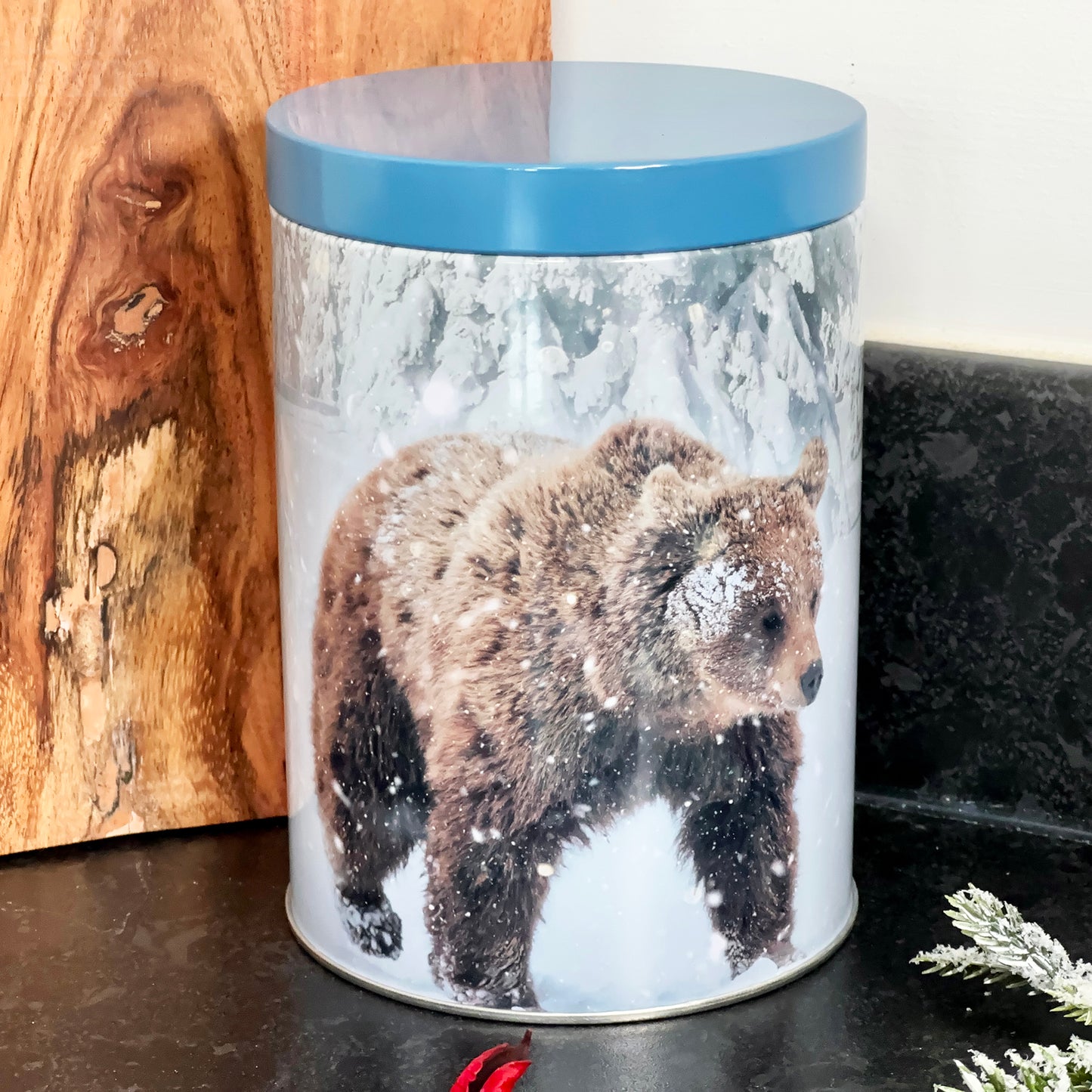Set mit 4 Winter-Wildtier-Aufbewahrungsdosen