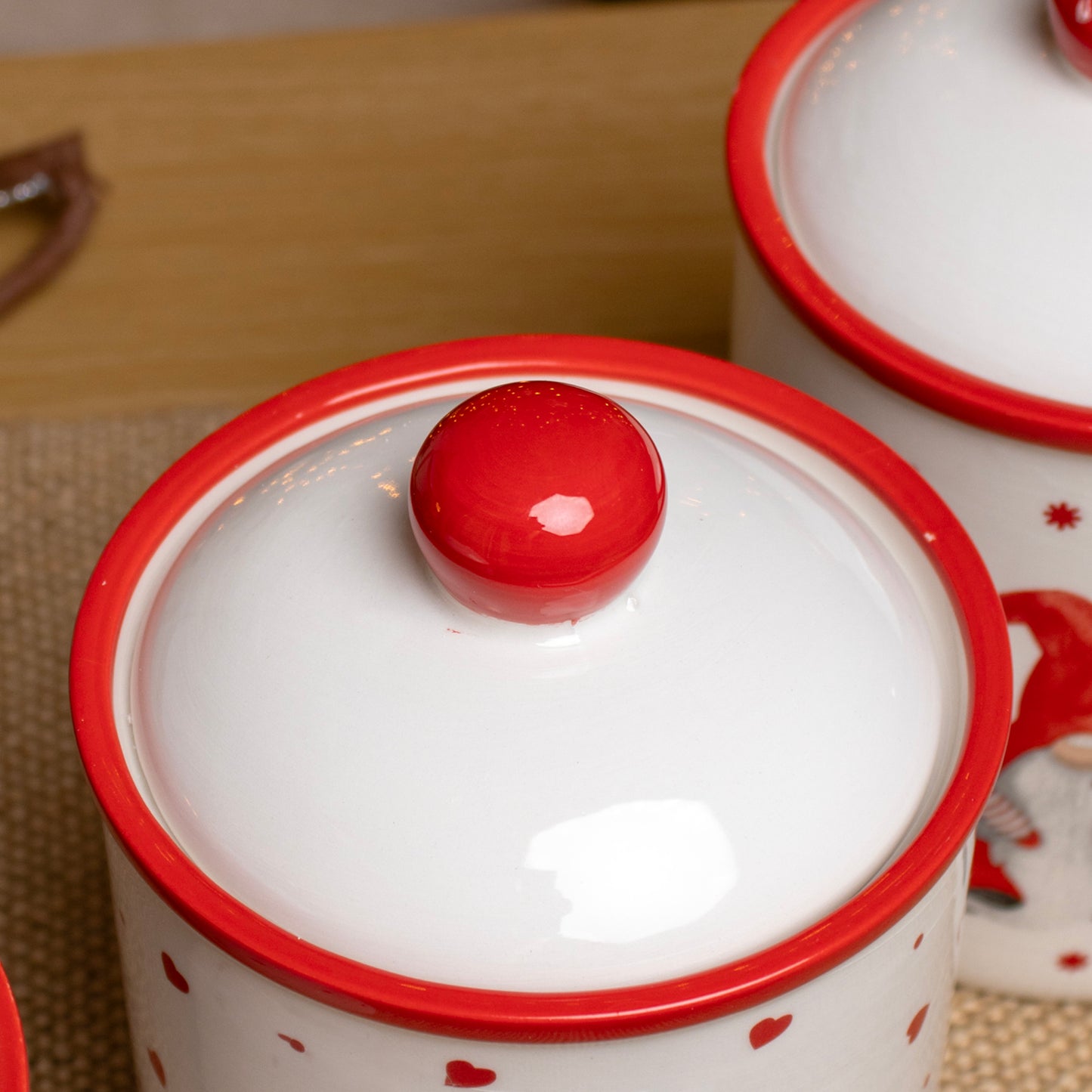 Set mit 3 Weihnachts-Gonk-Vorratsgläsern