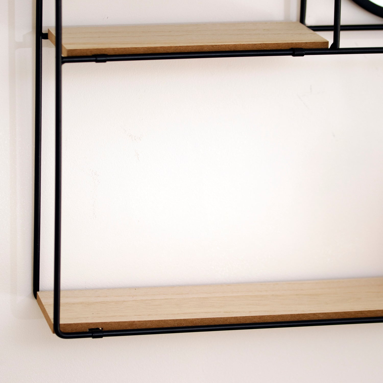 Industrial Wall Shelf Unit With Mirror