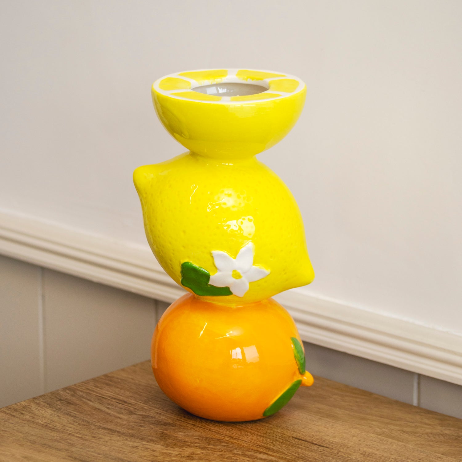 Mixed Fruit Stack Vase - Lemon, Orange