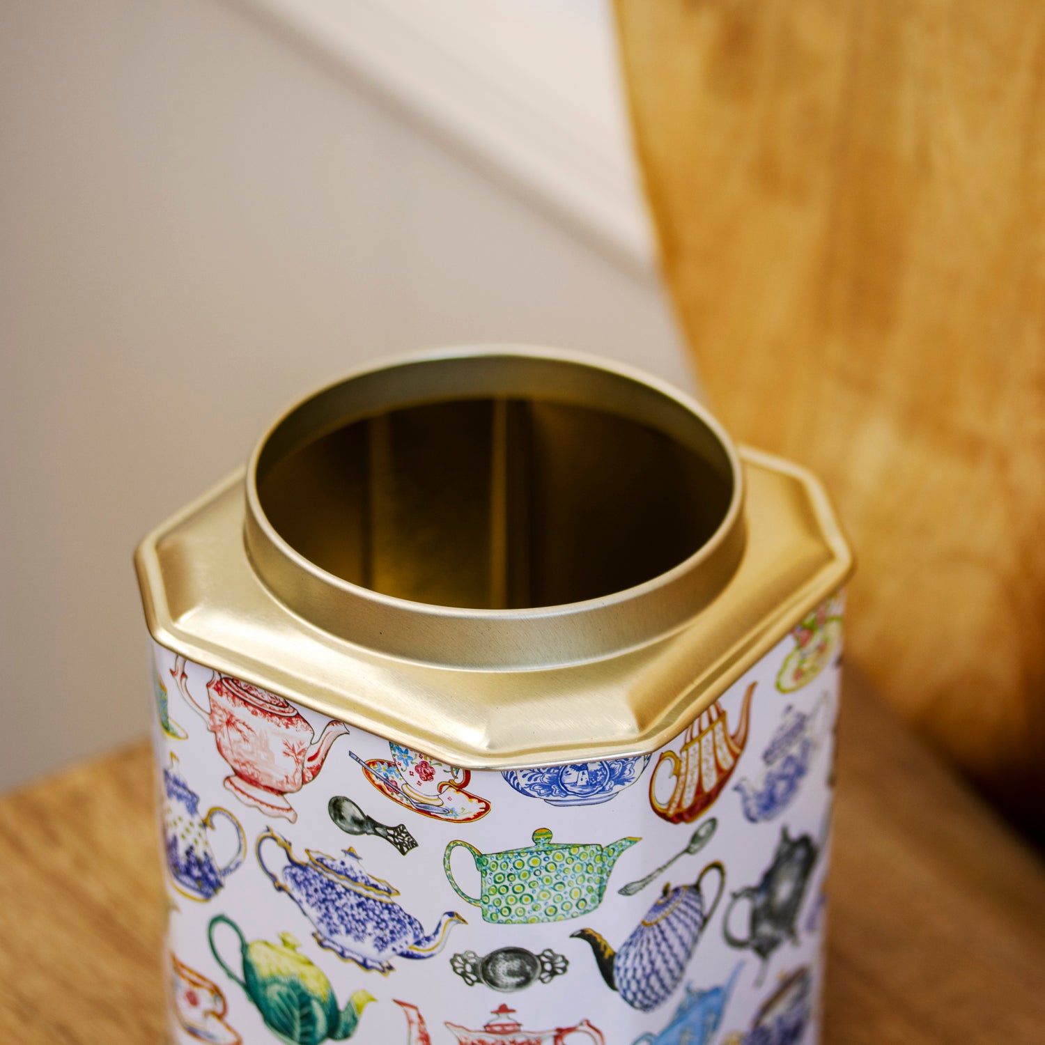 Colour Teapots Corner Cut Dome Storage Caddy