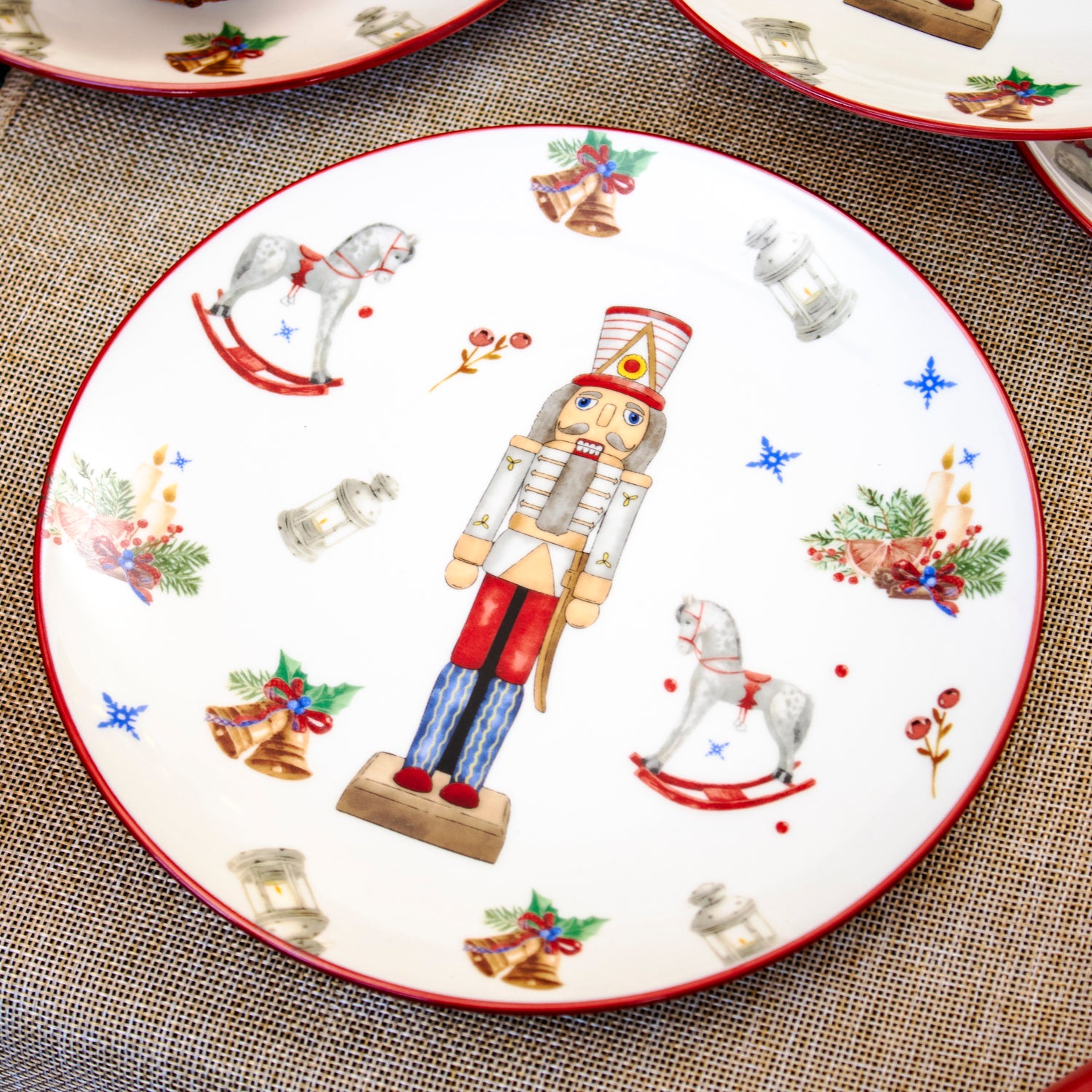 Set Of 4 Nutcracker Side Plates