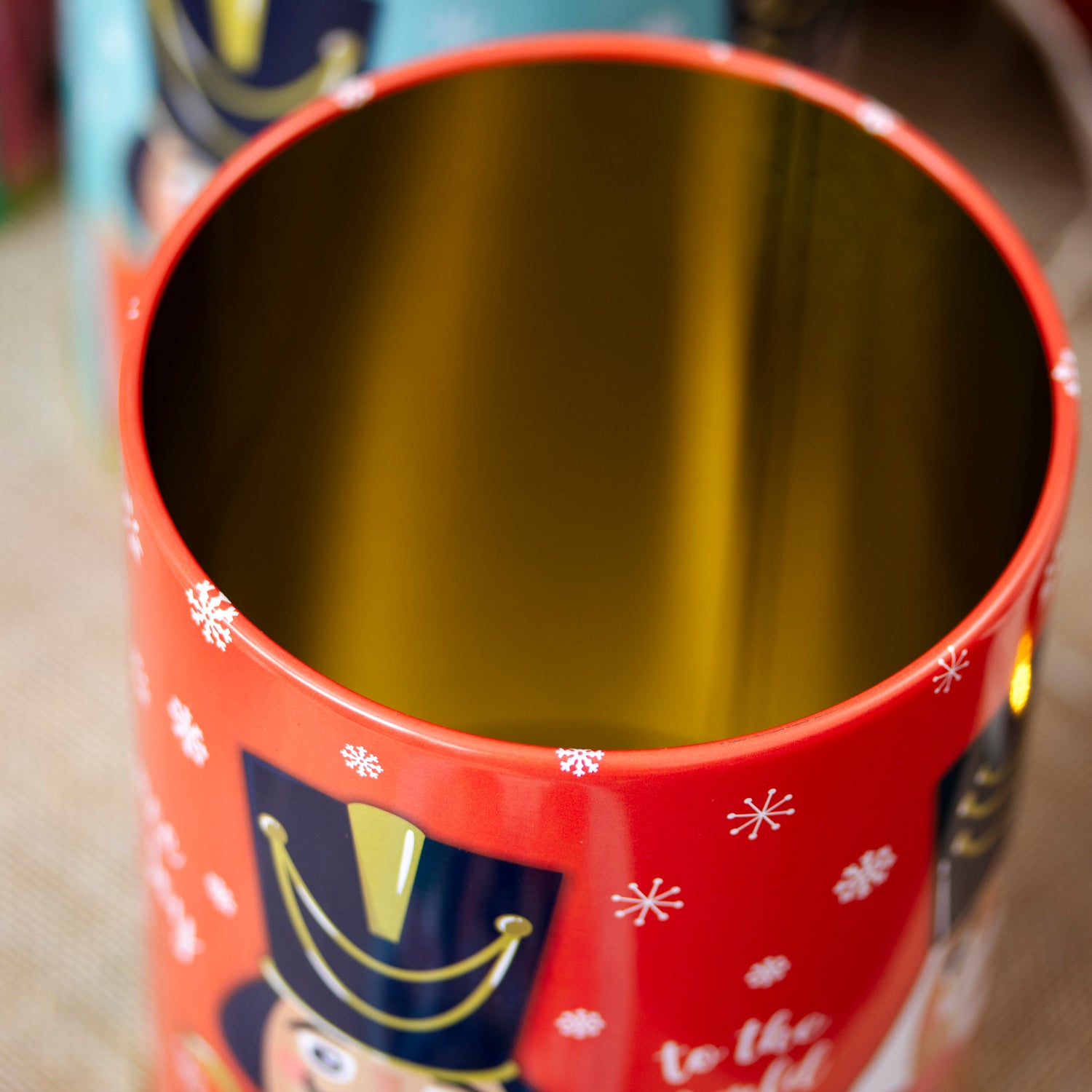 Set Of 3 Christmas Nutcracker Storage Tins