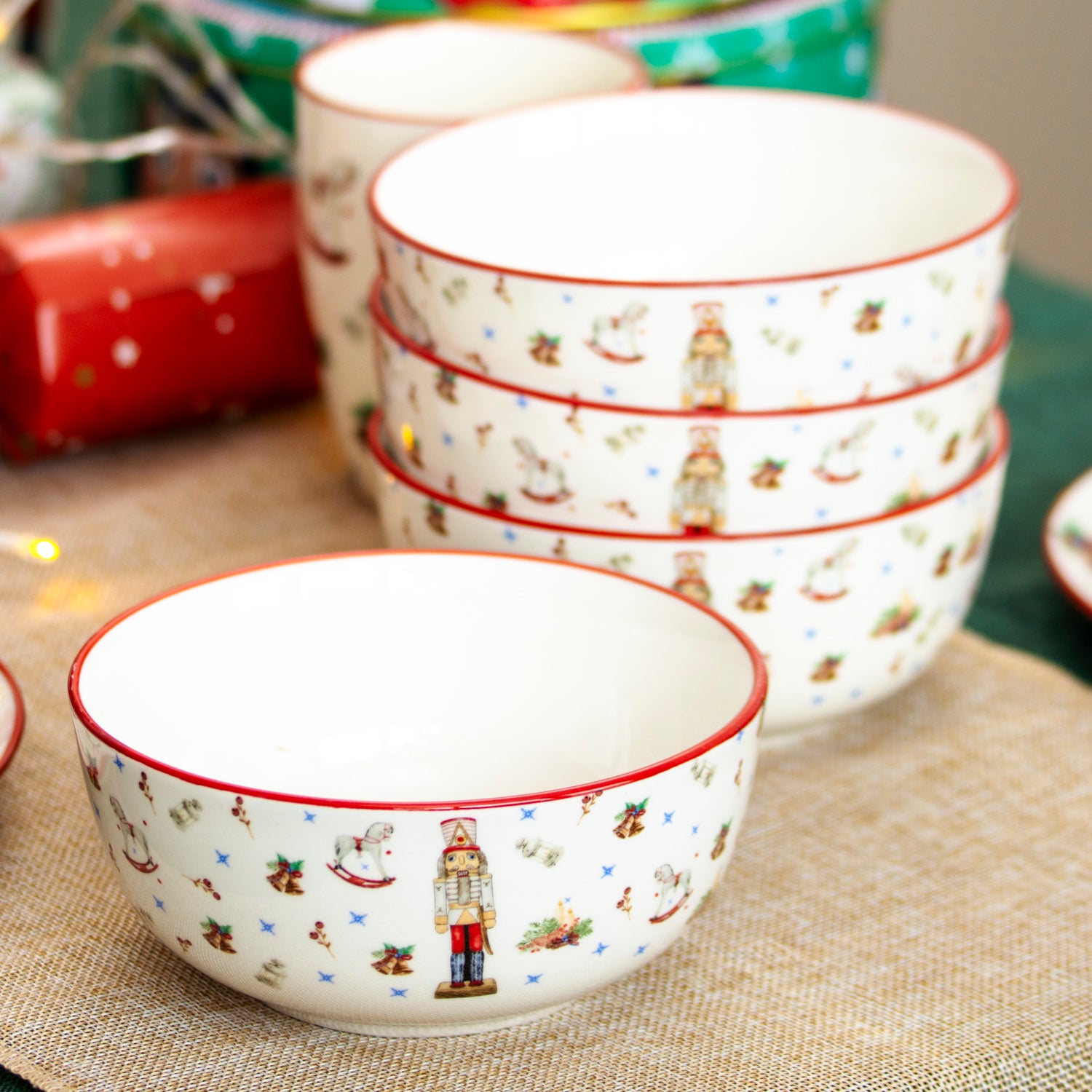 Set Of 4 Nutcracker Cereal Bowls
