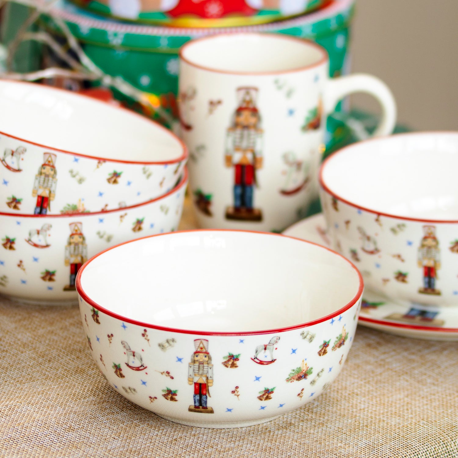 Set Of 4 Nutcracker Cereal Bowls
