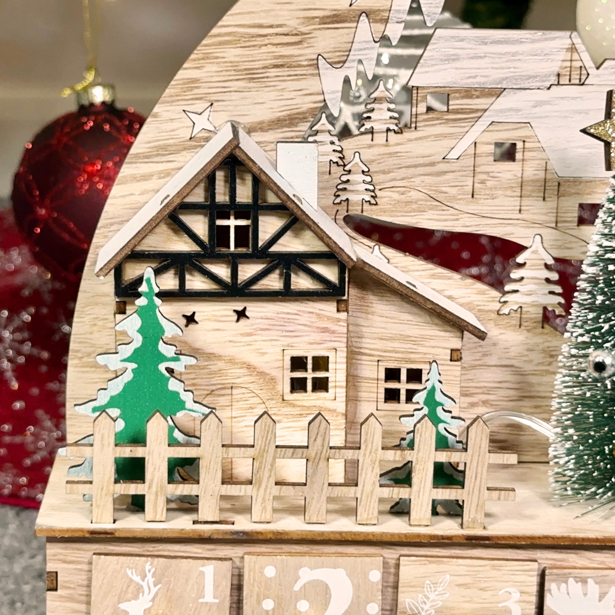 LED Santa Arch 24 Drawer Advent Calendar